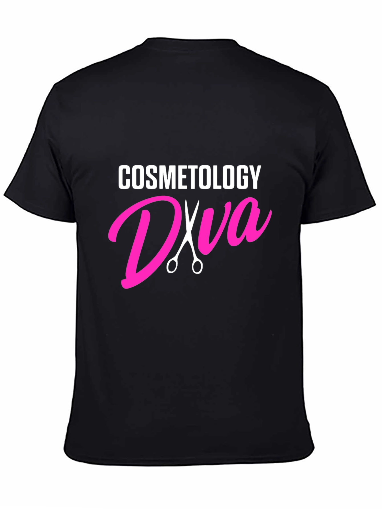 Black Cosmetology Diva T-Shirt - Black view 4