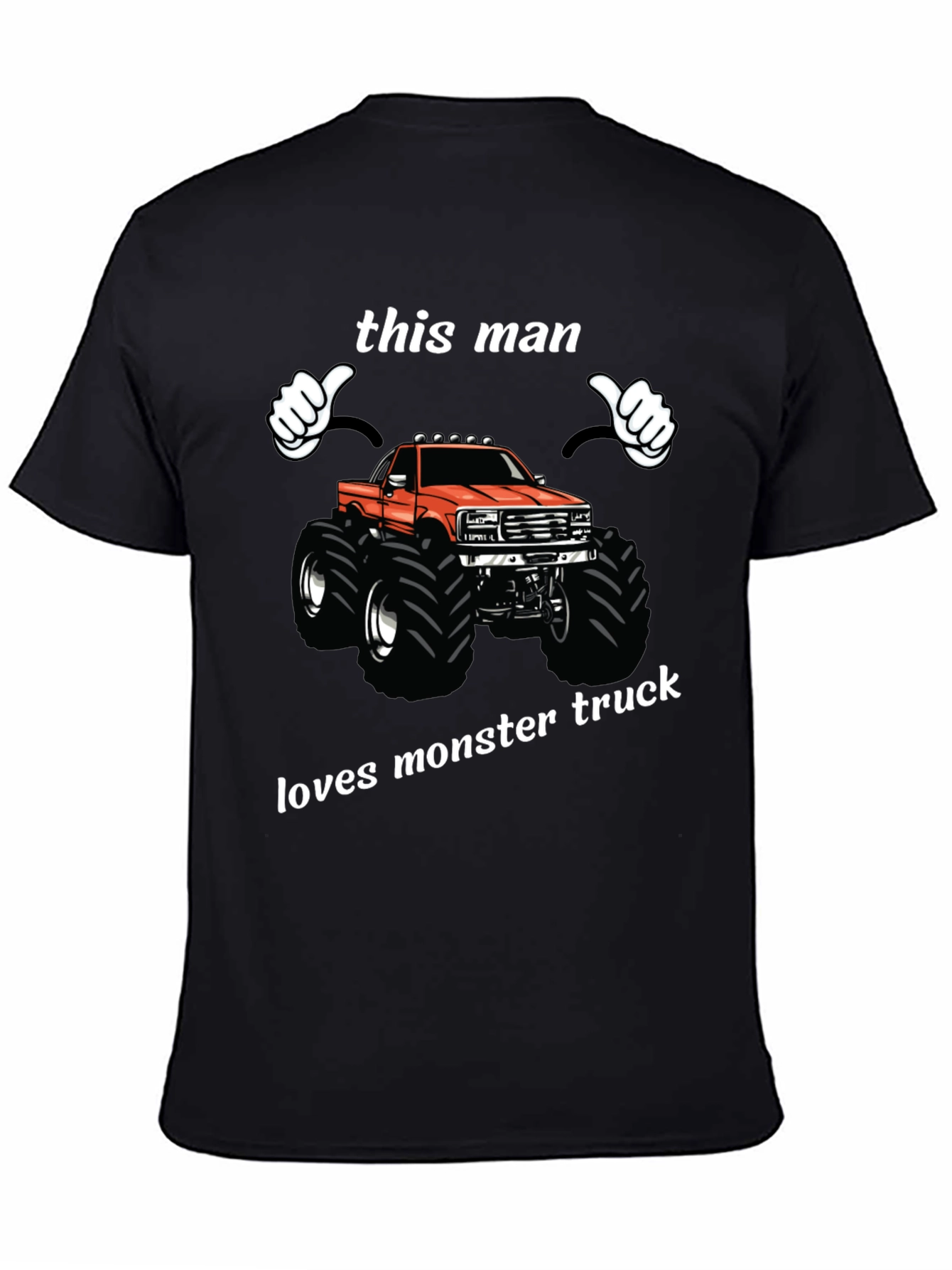 Black Monster Truck Lover T-Shirt view 4