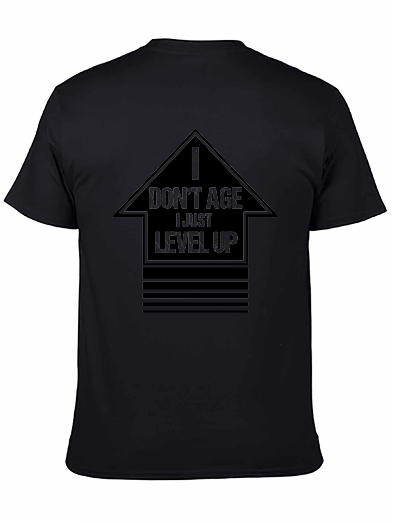 Black Level Up Graphic Tee - Gamer Style Shirt view 4