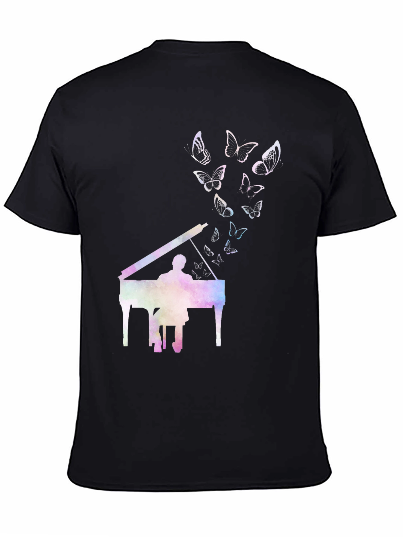 Black Piano Butterfly T-Shirt - Express Yourself view 4