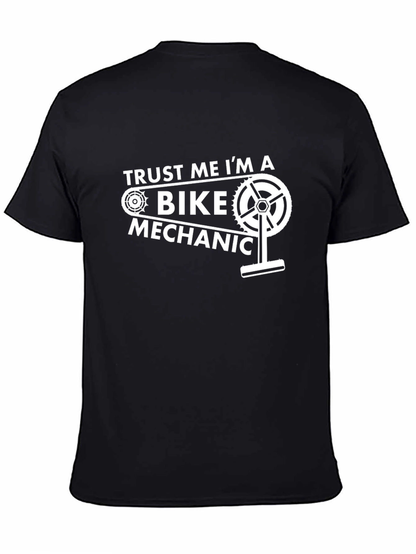 Black Trust Me I'm a Bike Mechanic Graphic T-Shirt view 4