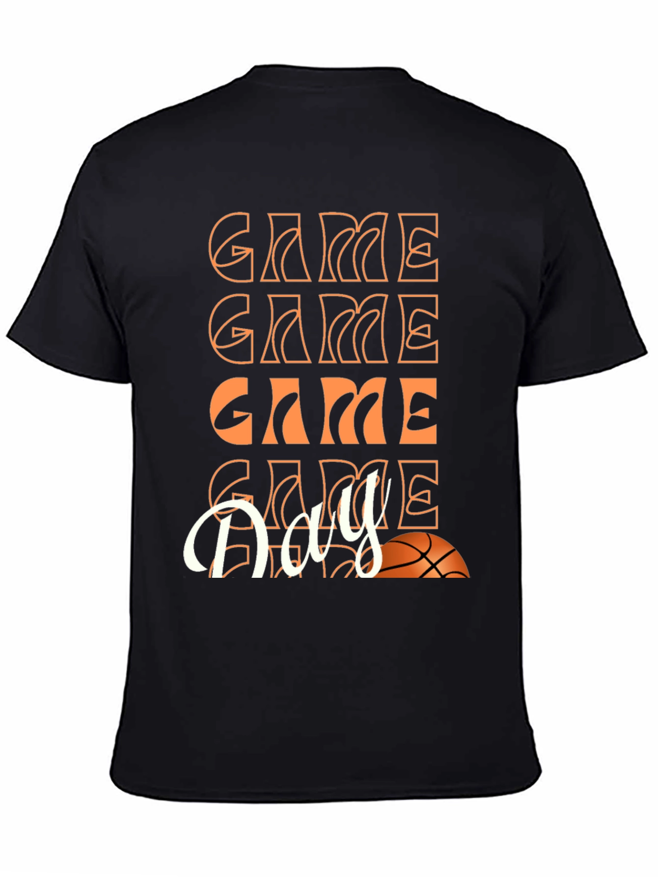 Black Game Day Basketball Graphic Tee - Unisex view 4