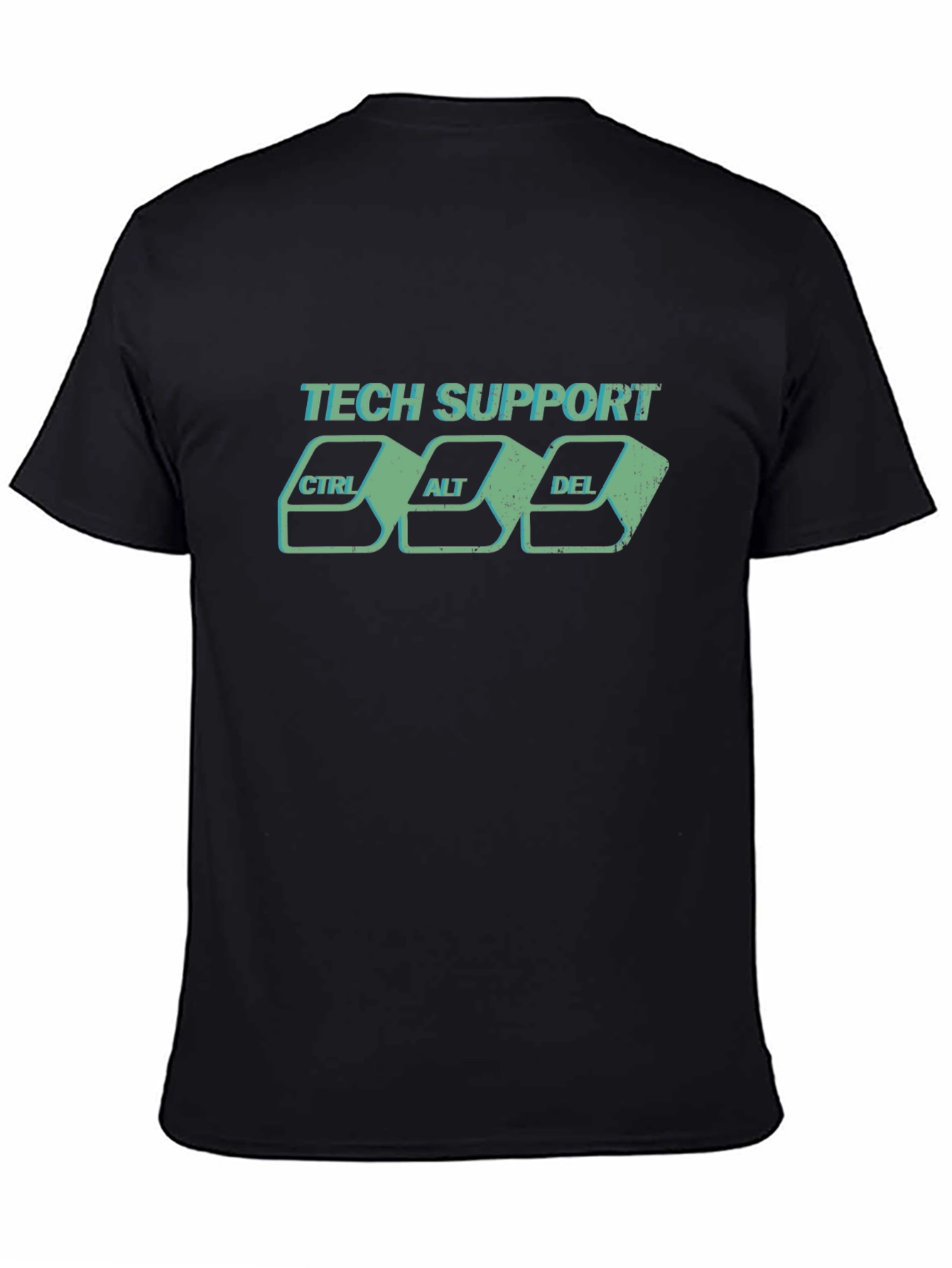 Black Tech Support CTRL ALT DEL Graphic T-Shirt view 4