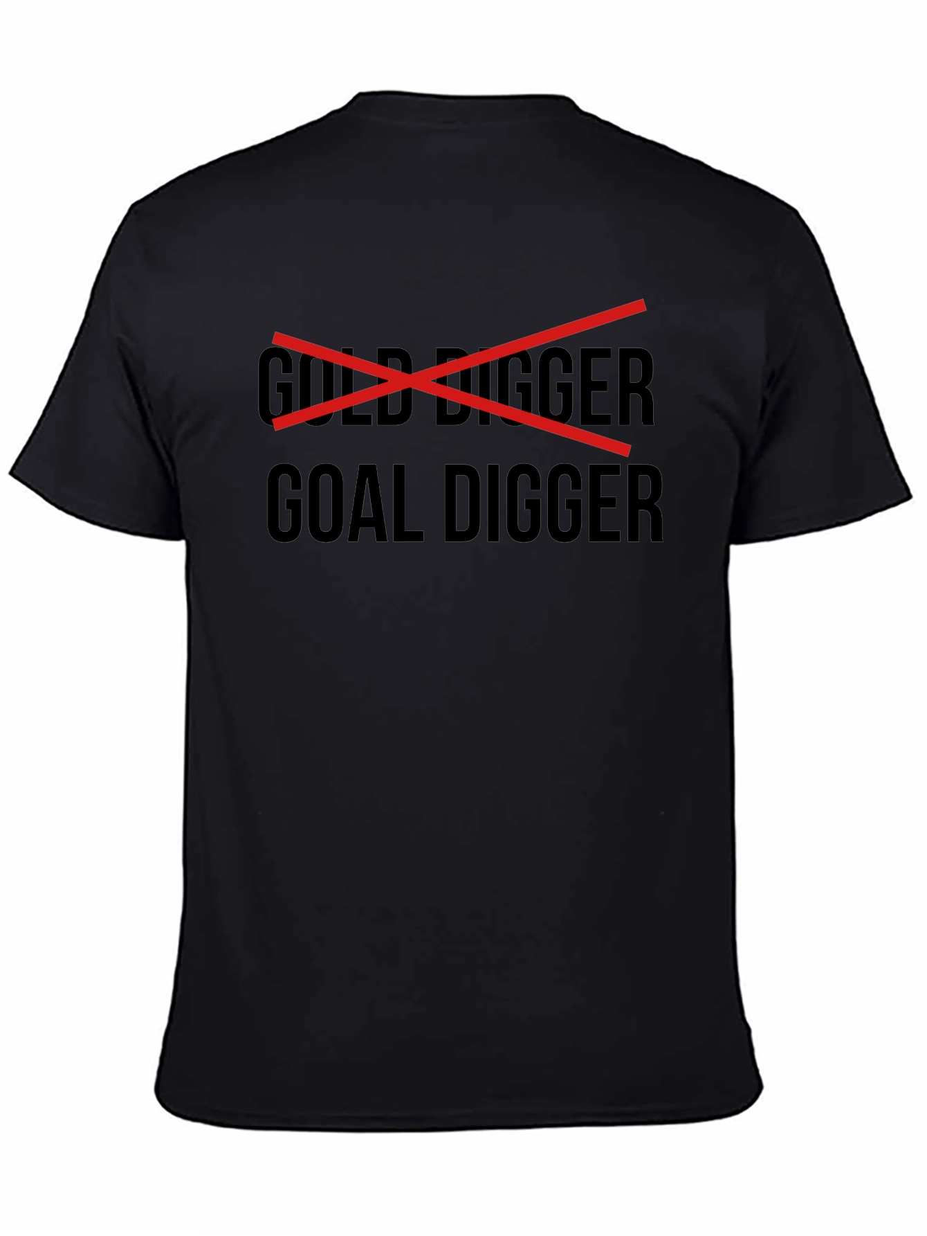 Black Goal Digger T-Shirt - Motivational Graphic Tee view 4