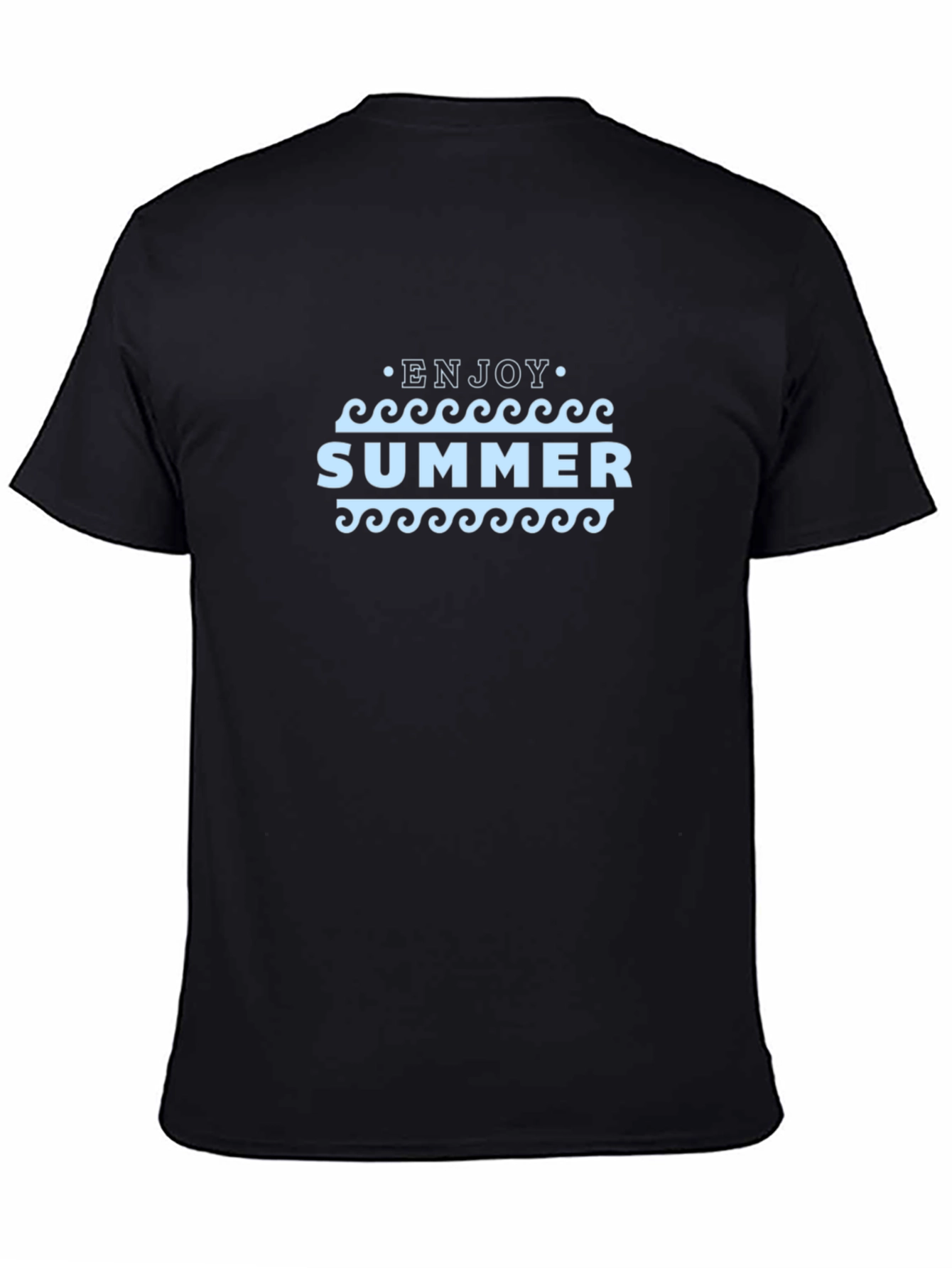 Black Enjoy Summer Black T-Shirt view 4
