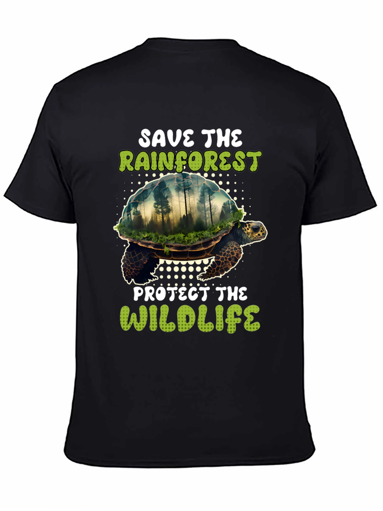 Black Save the Rainforest T-Shirt view 4