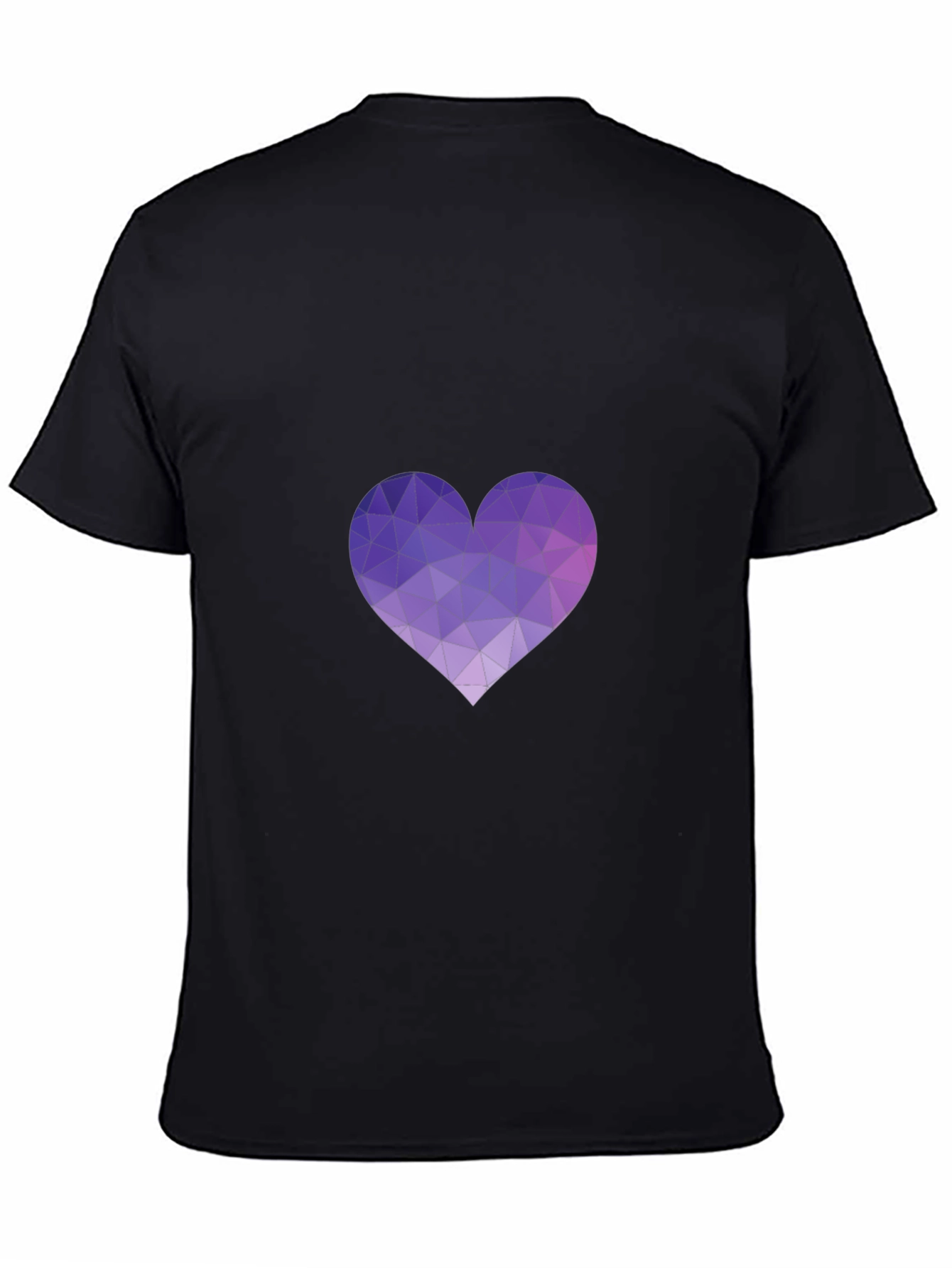 Black Geometric Heart Tee - Modern Graphic Print view 4
