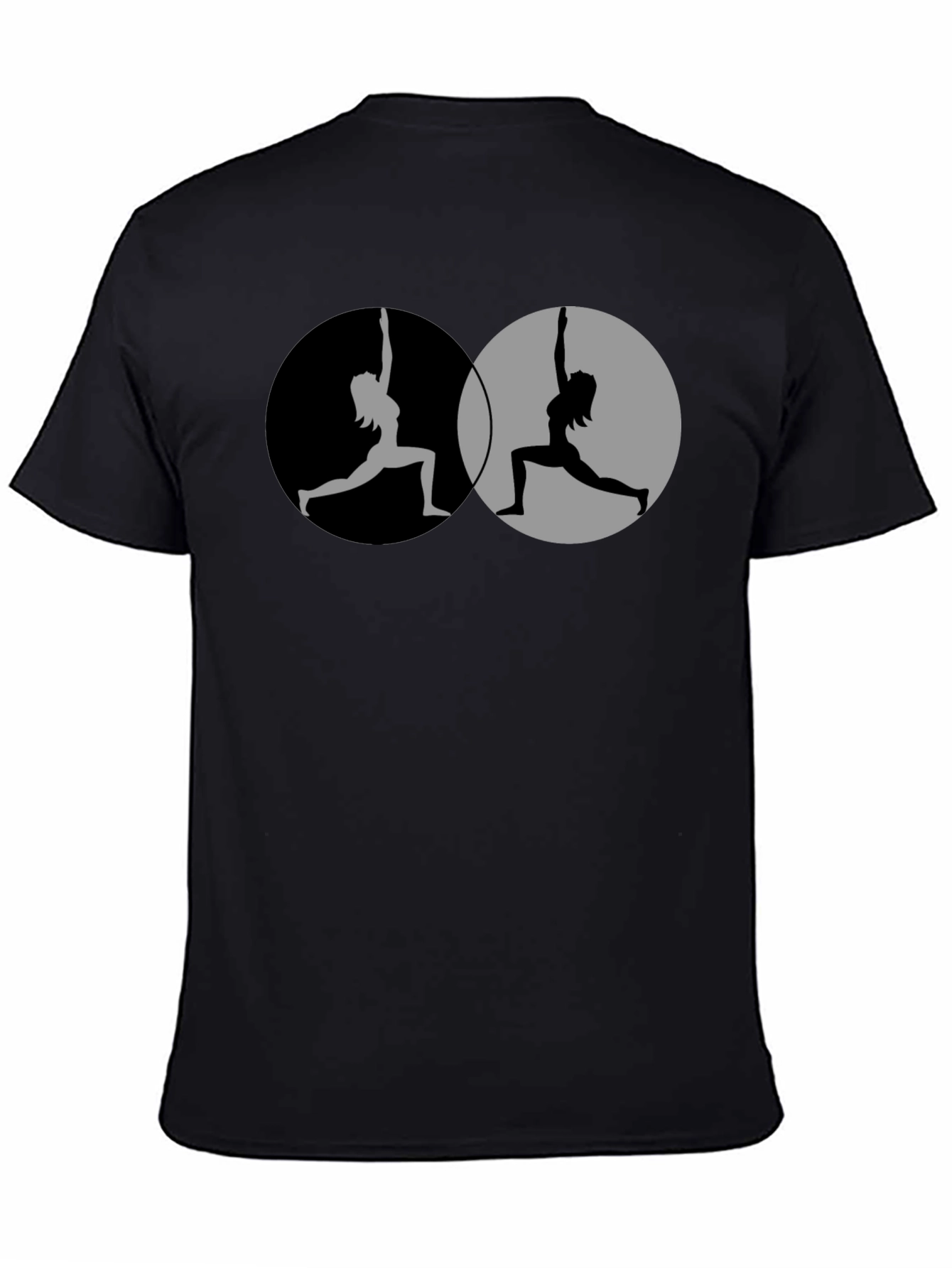 Black Yin Yang Yoga T-Shirt - Balance & Style view 4
