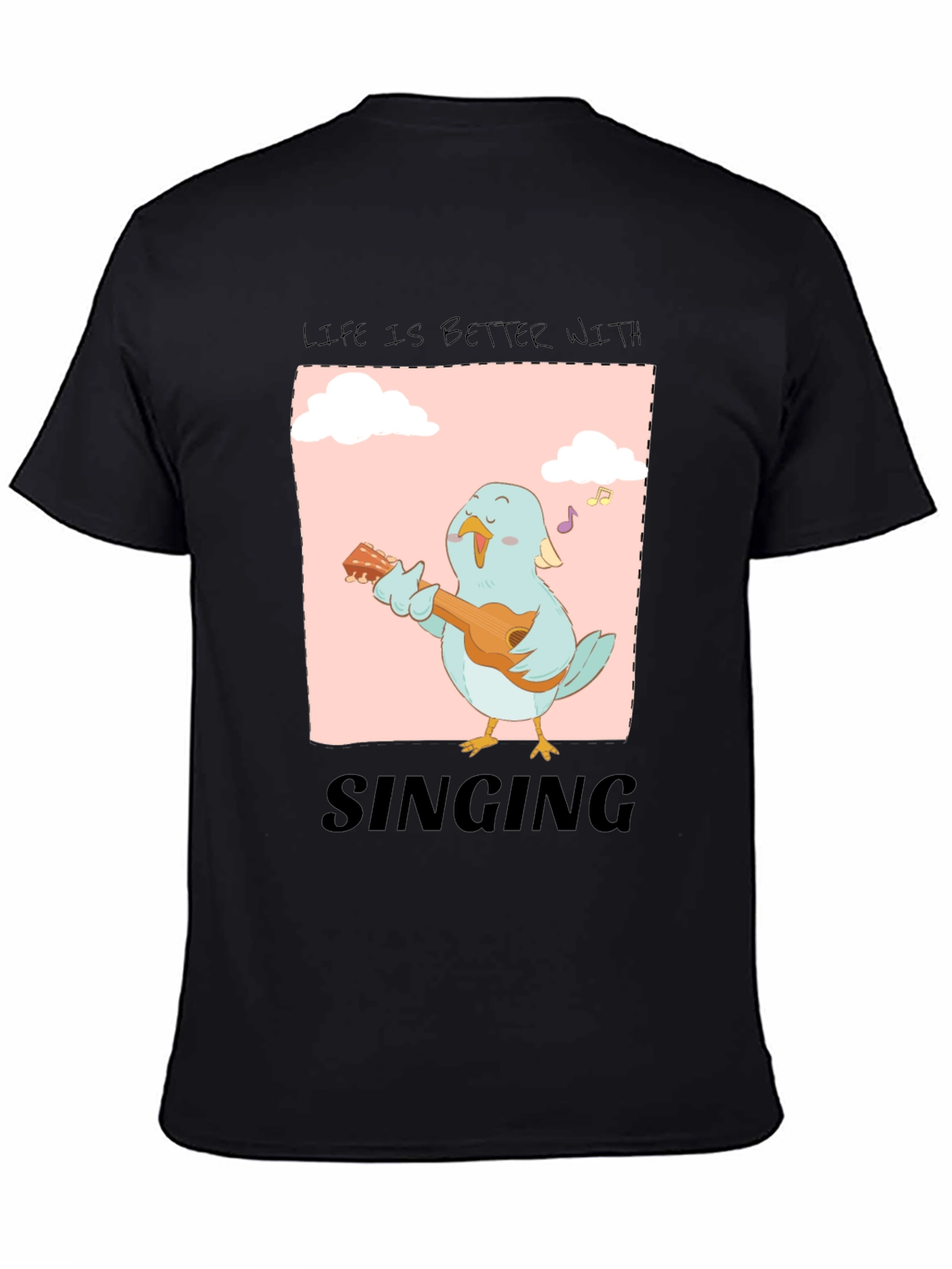 Black Life is Better with Singing Bird Graphic Tee view 4