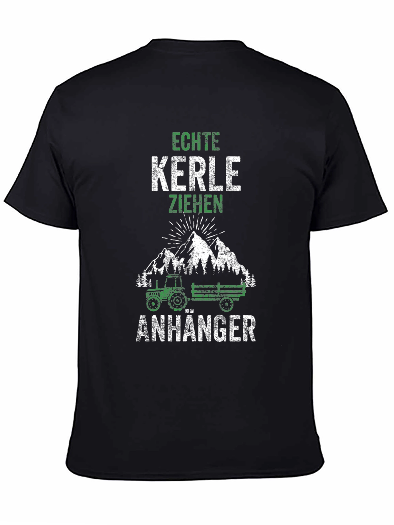 Black Echte Kerle Tractor Tee view 4