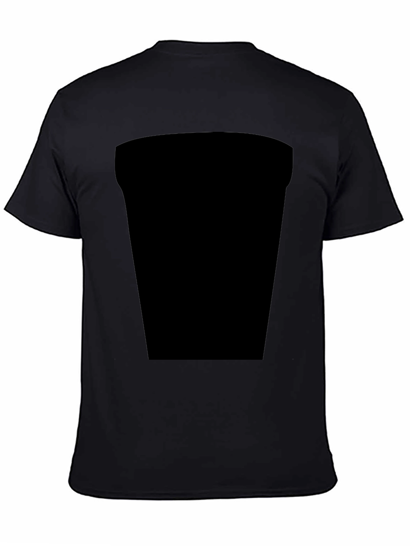 Black Black Casual Tee with Design Space view 4