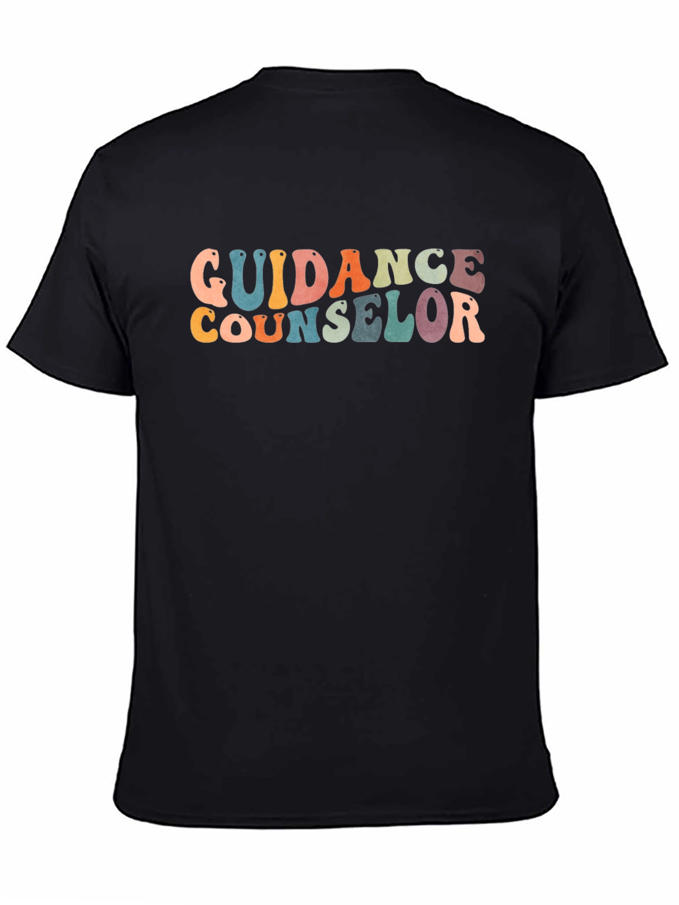Guidance Counselor Retro Style Black T-Shirt - 4