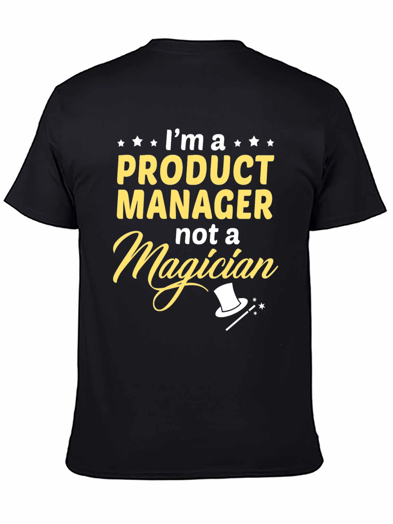 Black Product Manager Funny T-Shirt view 4