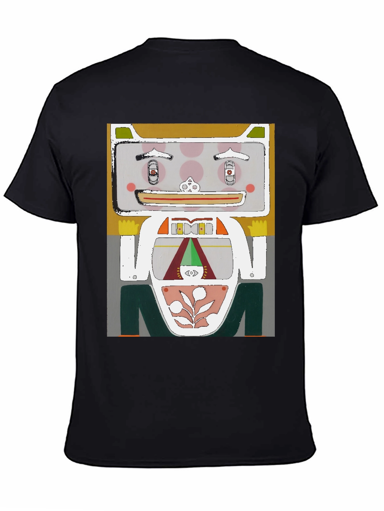 Black Abstract Graphic Print T-Shirt view 4