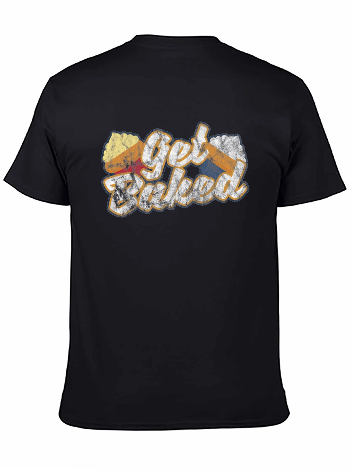 Black Get Baked Novelty Graphic T-Shirt view 4