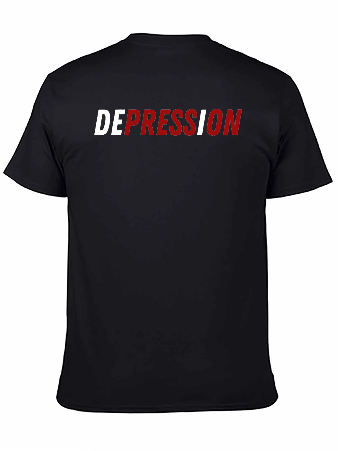 Black Depression Awareness Graphic Tee - Black view 4