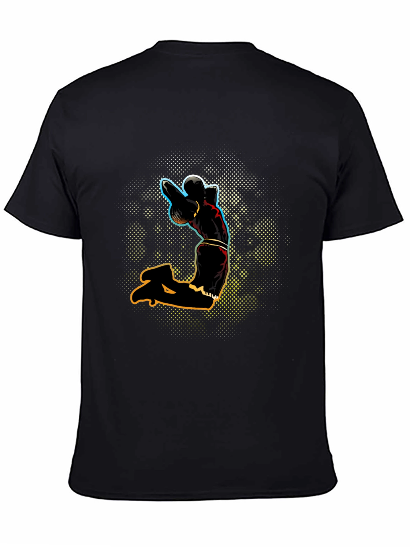 Black Black T-Shirt with Sport Graphic view 4