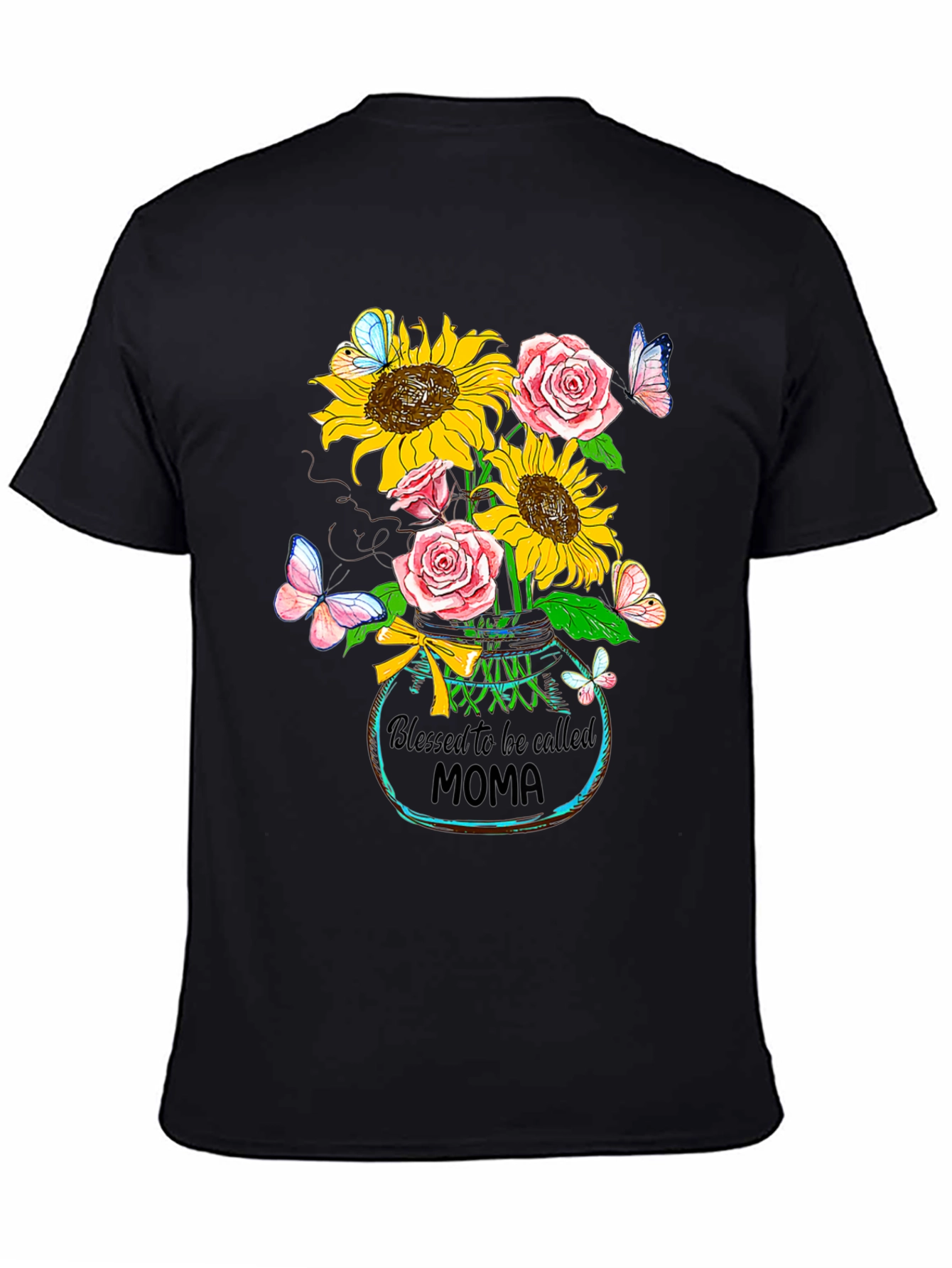 Black Blessed MOMA Sunflower T-Shirt view 4