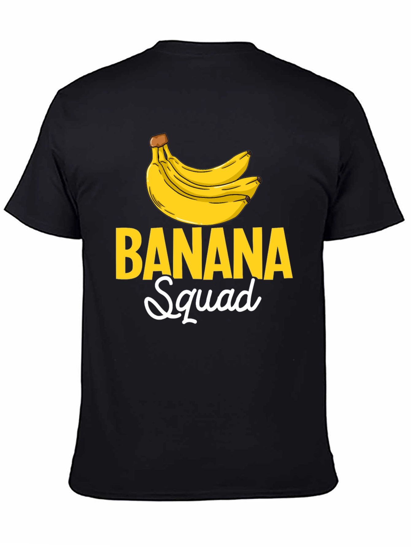 Black Banana Squad Graphic Tee - Funny Fruit T-Shirt view 4