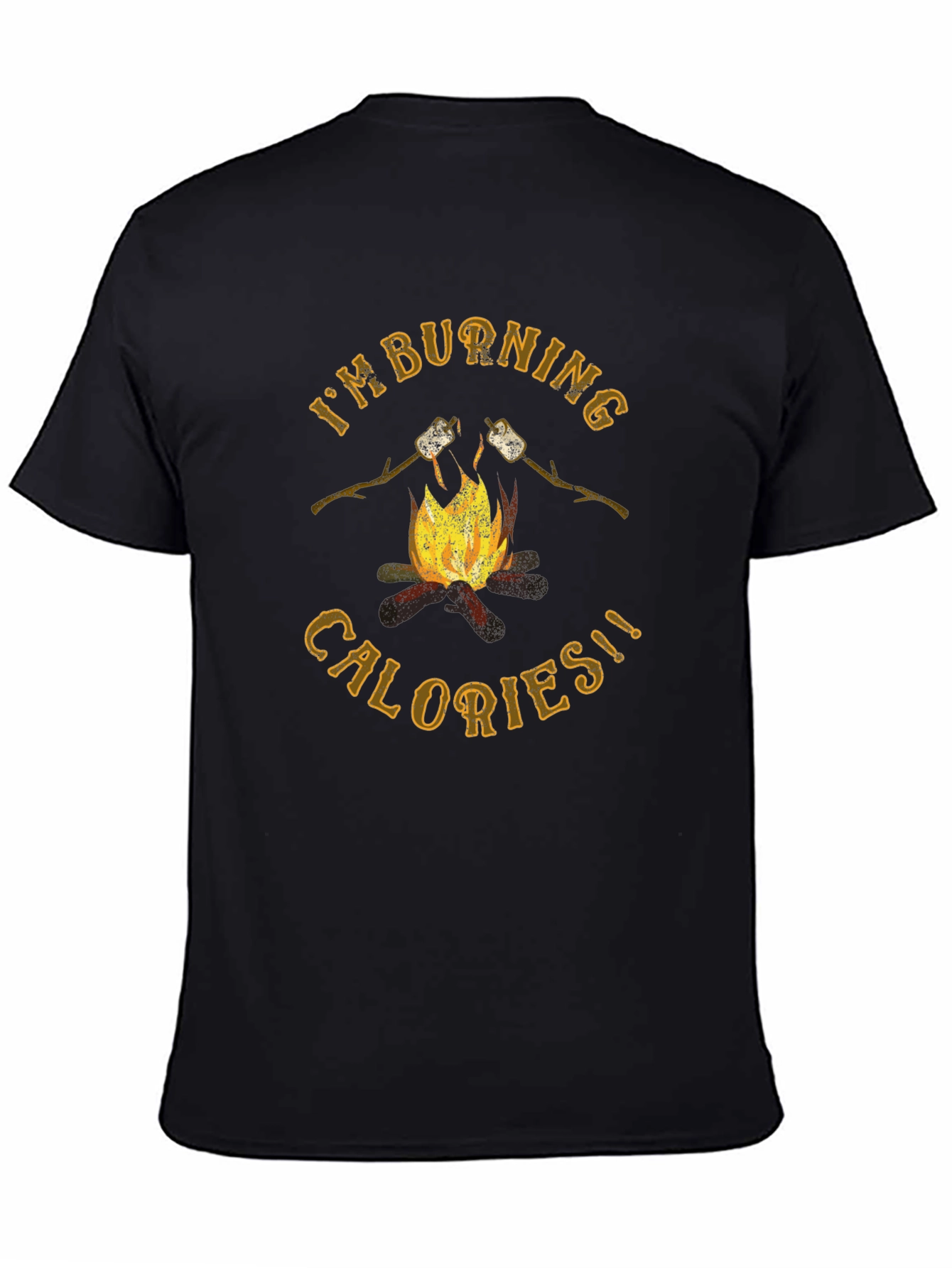 Burning Calories Marshmallow Campfire Graphic Tee - 4