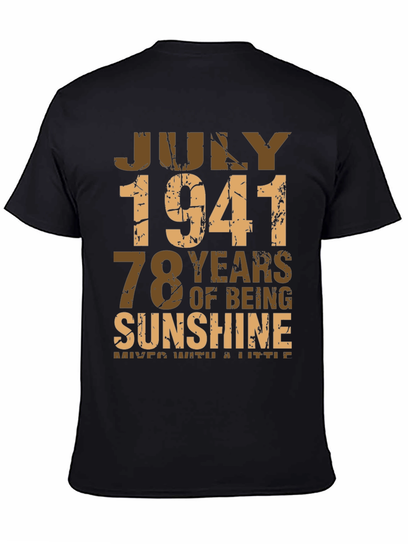 Black July 1941 78 Years of Sunshine T-Shirt view 4