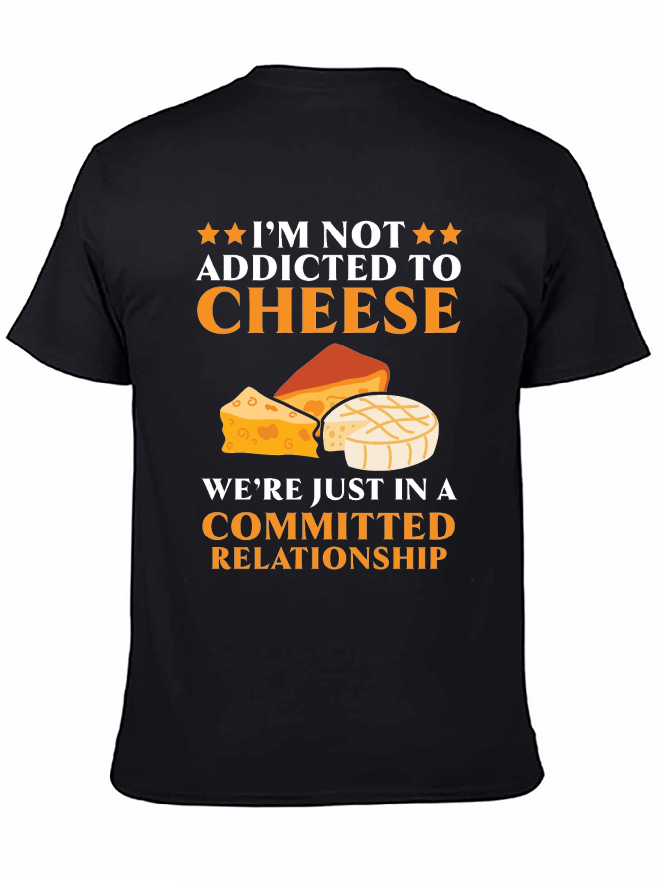 Black Cheese Lover T-Shirt Funny Relationship Tee view 4