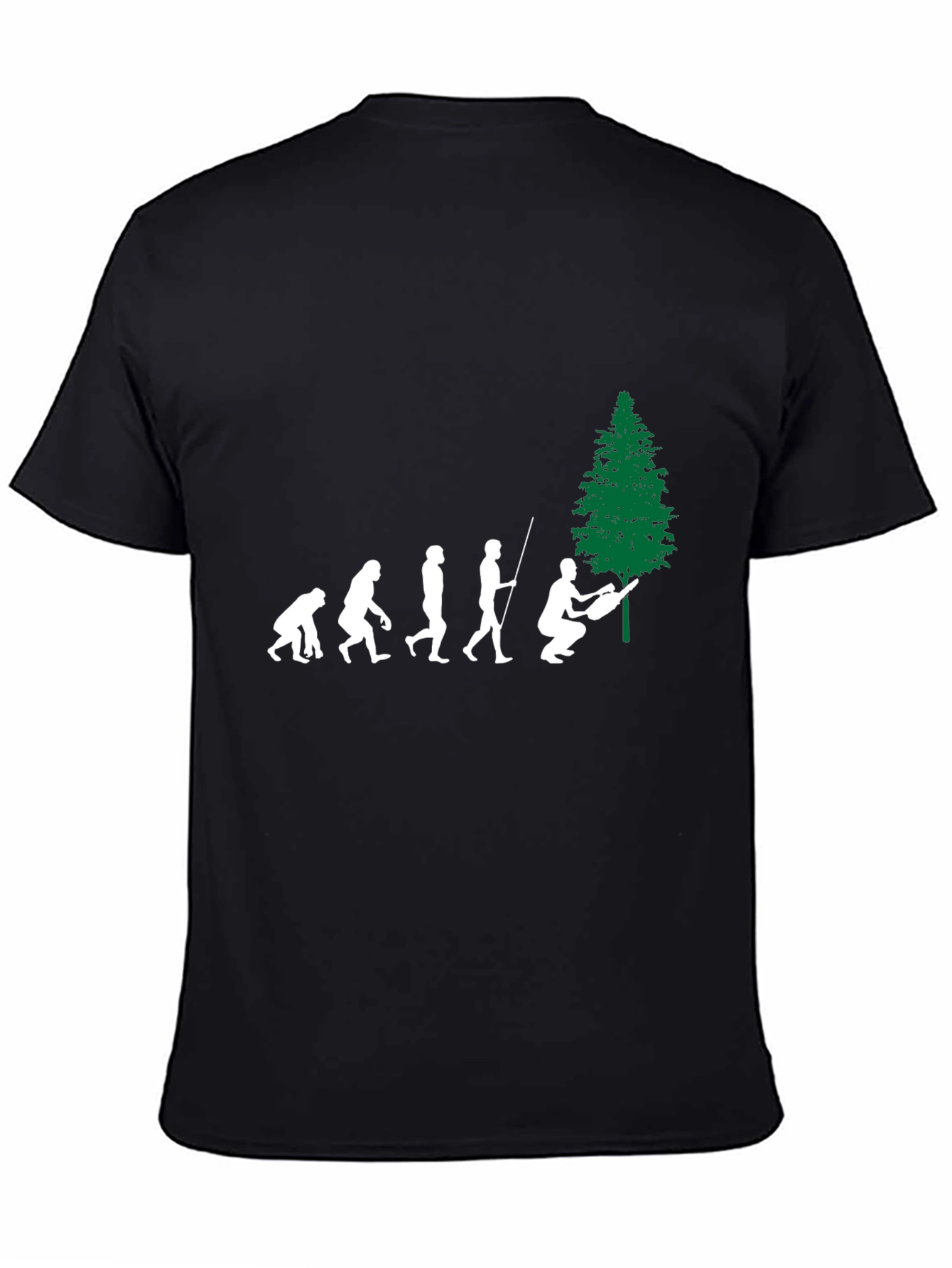 Black Evolution of Lumberjack Black T-Shirt view 4