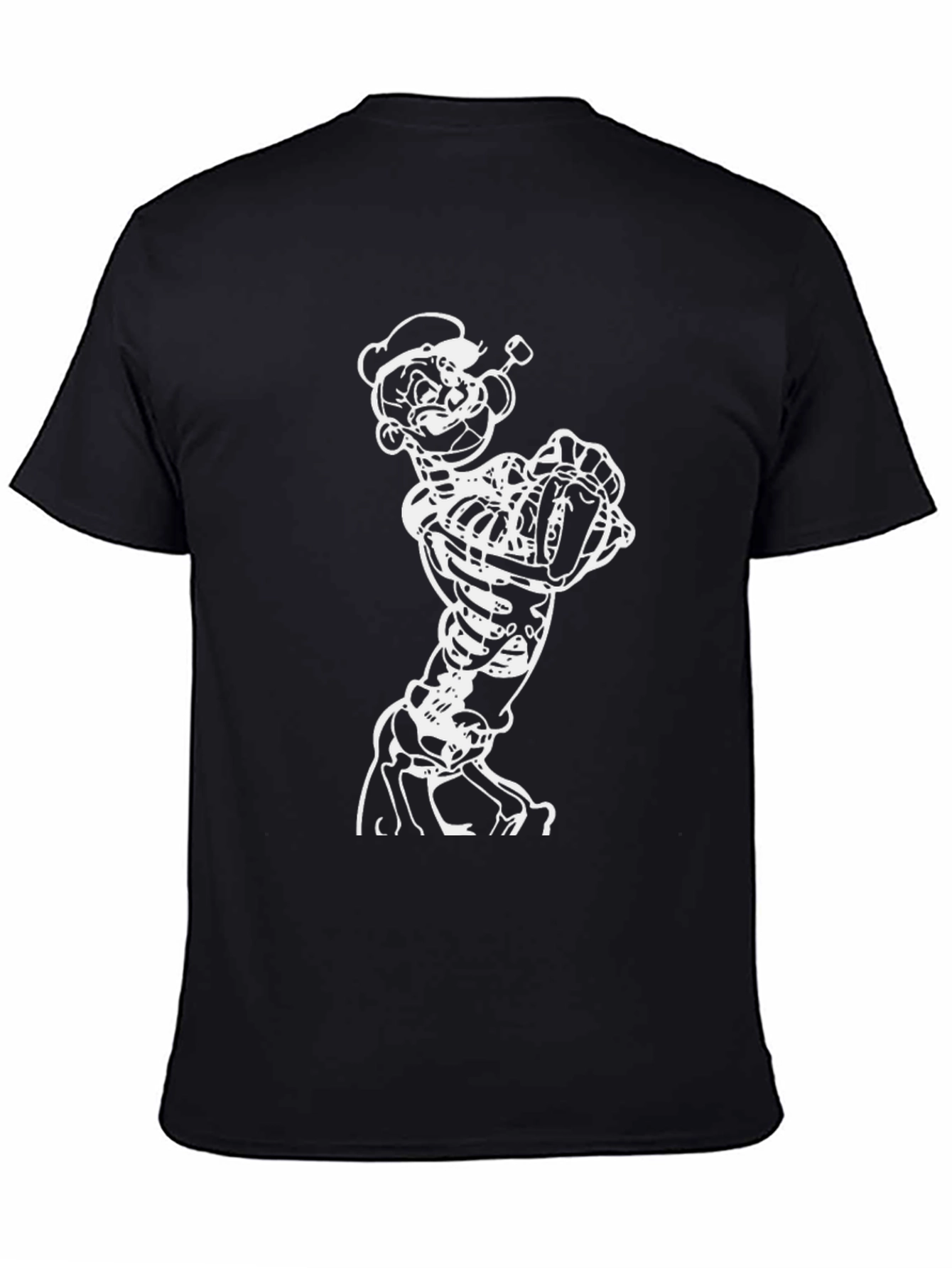 Black Popeye Skeleton Black T-Shirt view 4