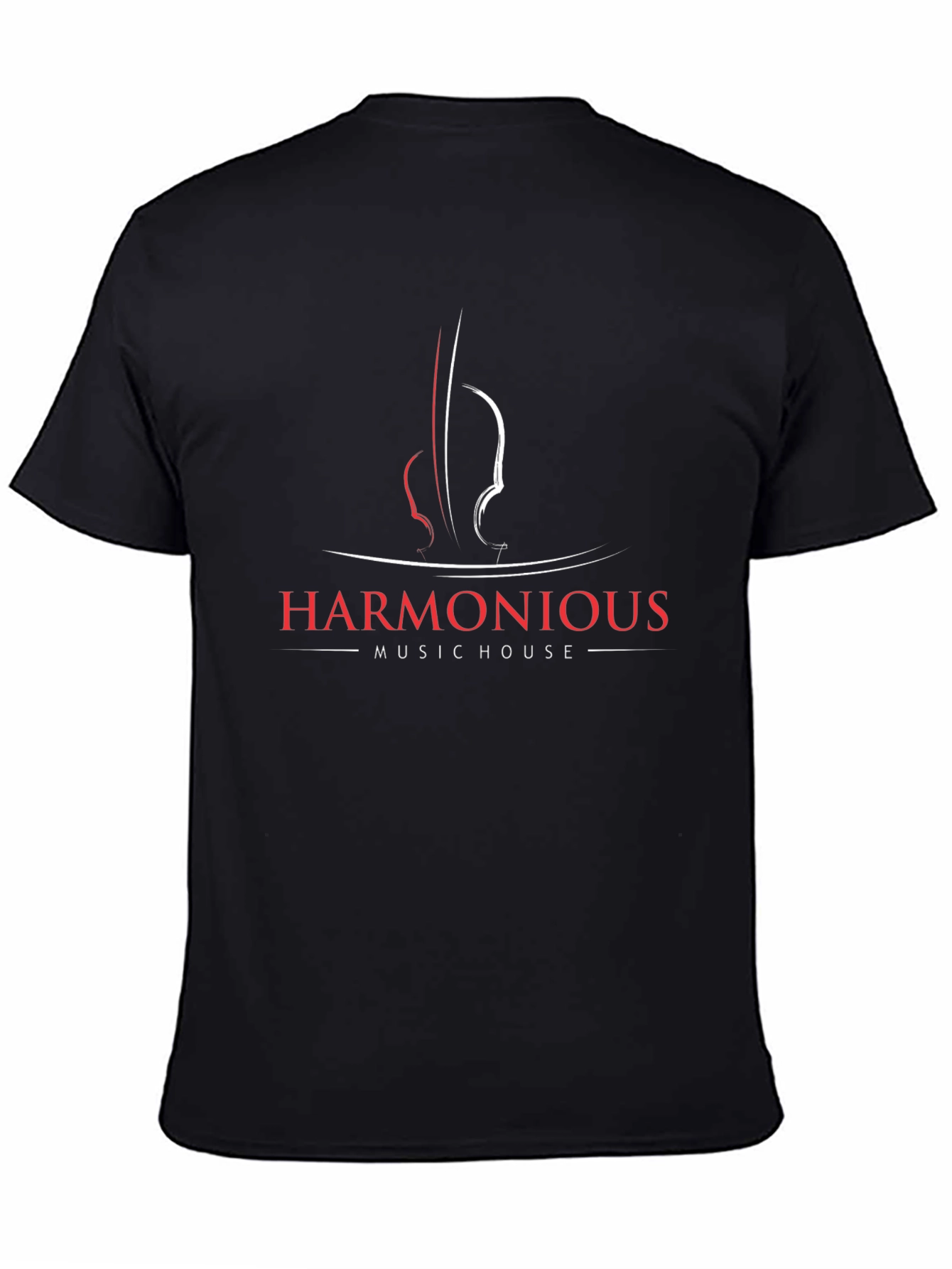 Black Harmonious Music House T-Shirt view 4