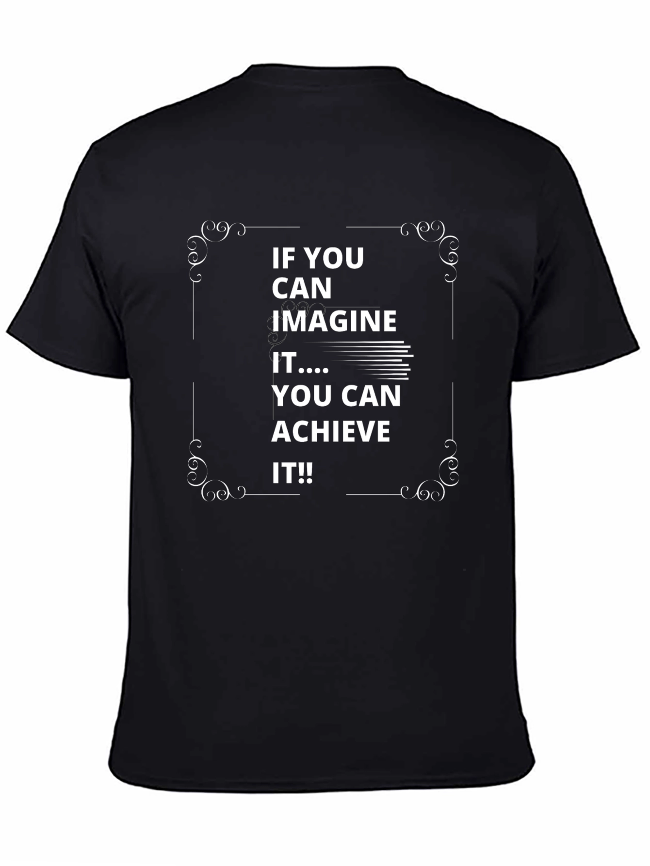 Black Inspirational Tee - Imagine It, Achieve It view 4