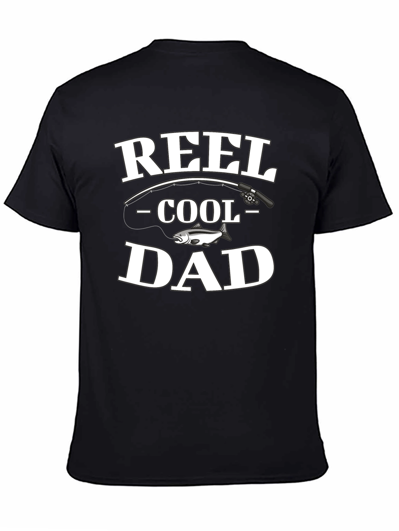 Black Reel Cool Dad Black Cotton T-Shirt view 4