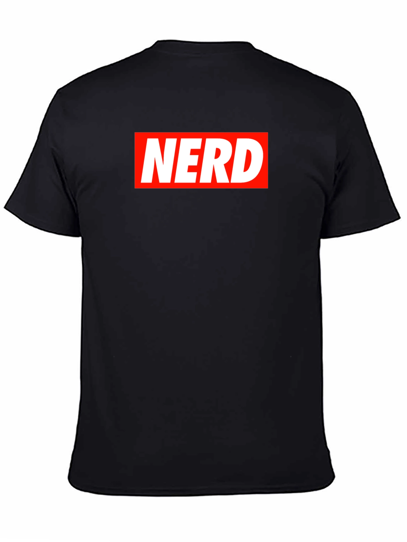 Black Nerd Box Logo Black T-Shirt view 4