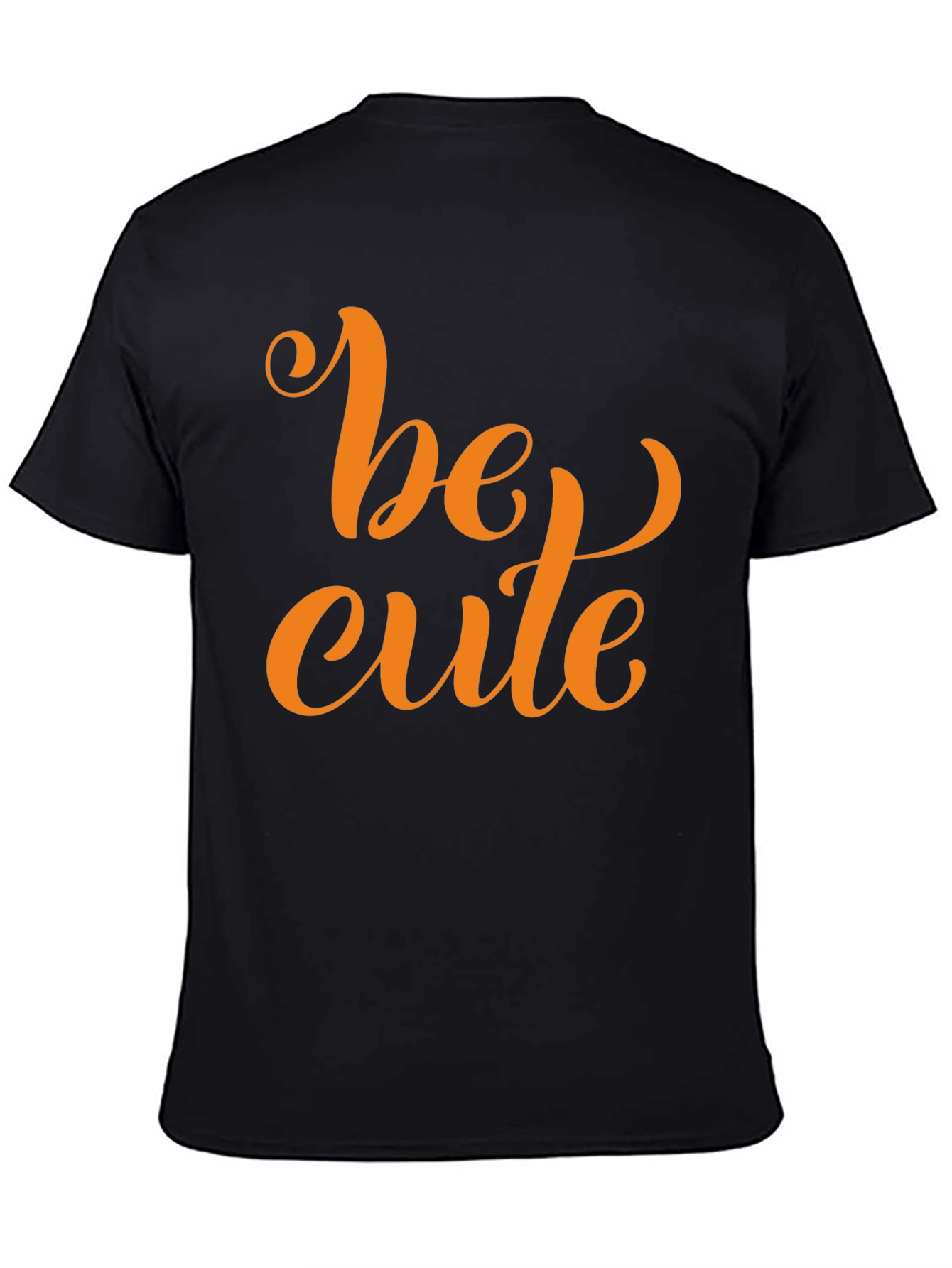 Black Be Cute Black T-Shirt - Trendy Casual Wear view 4