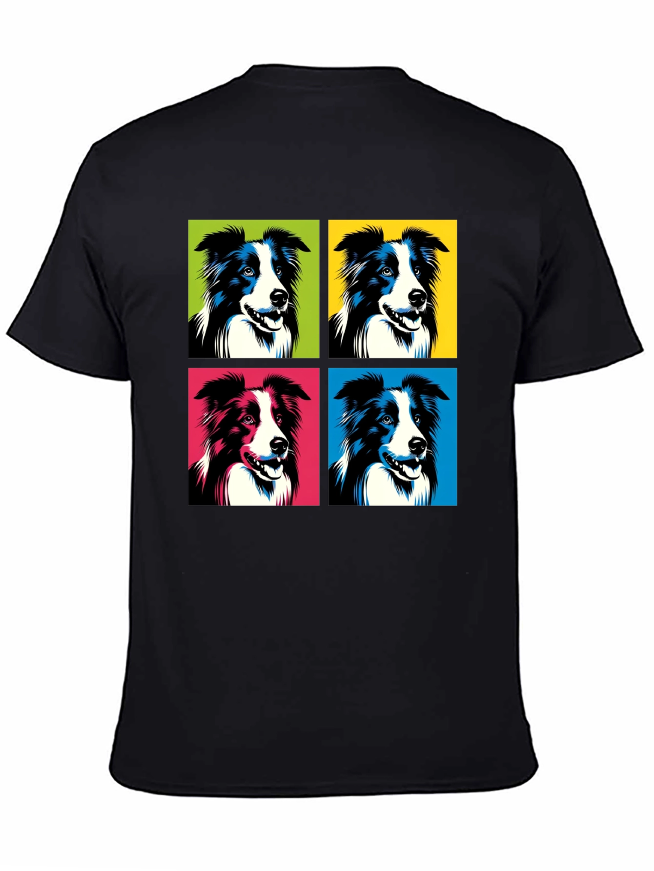 Black Pop Art Dog T-Shirt - Bold Graphic Tee view 4