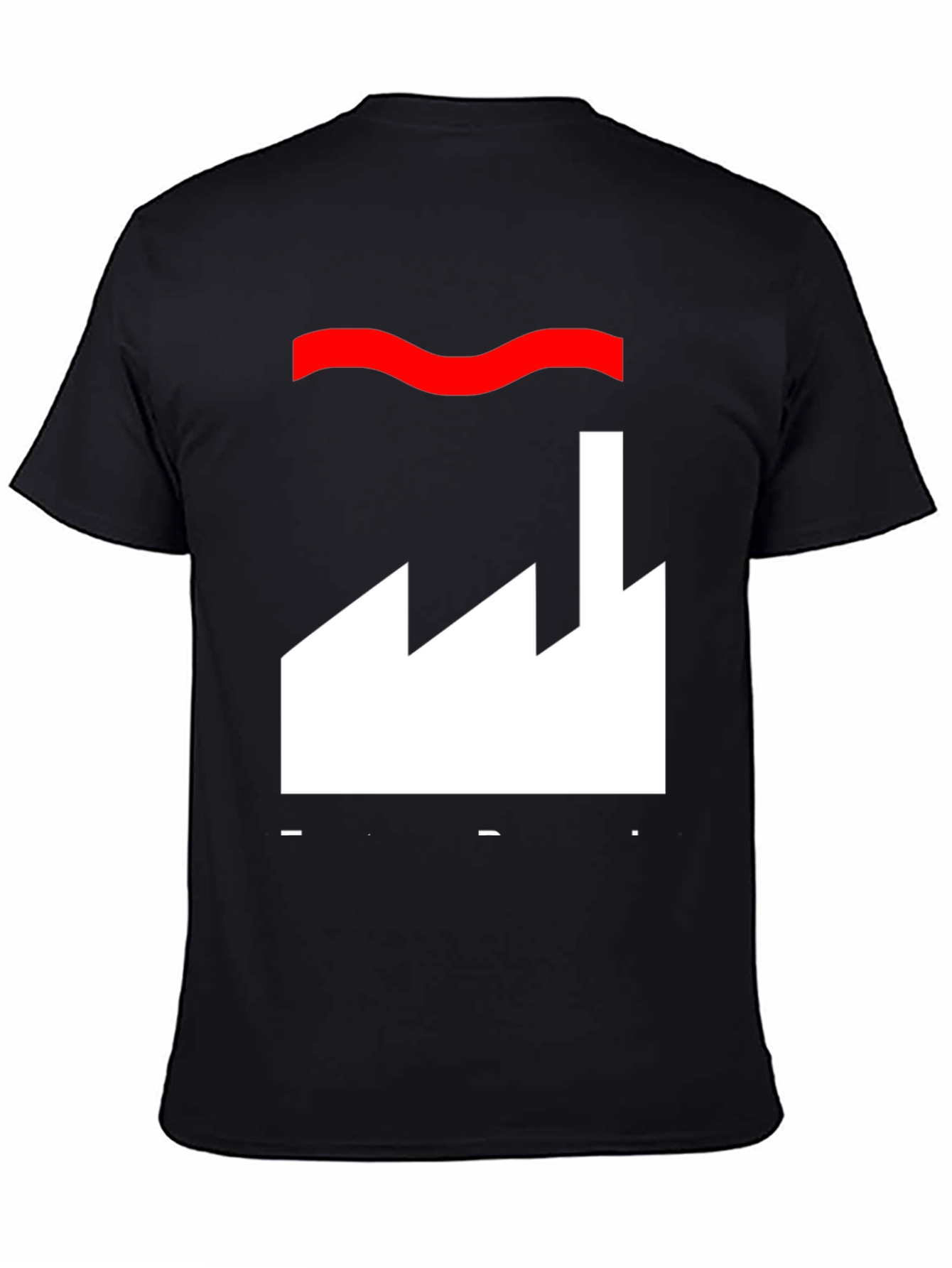 Black Factory Graphic Tee - Cool Black Cotton T-Shirt view 4