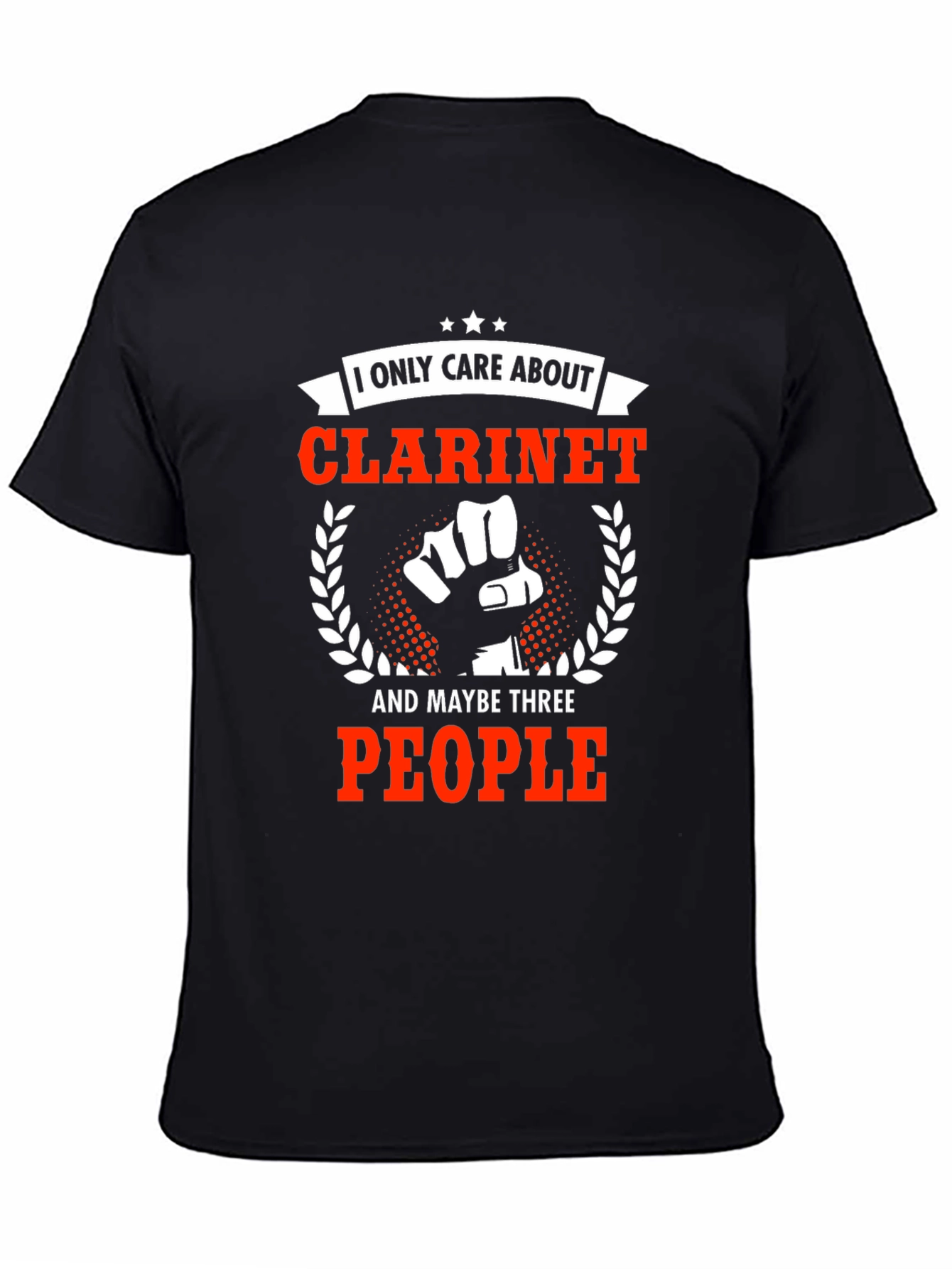 Black Clarinet Lover T-Shirt view 4