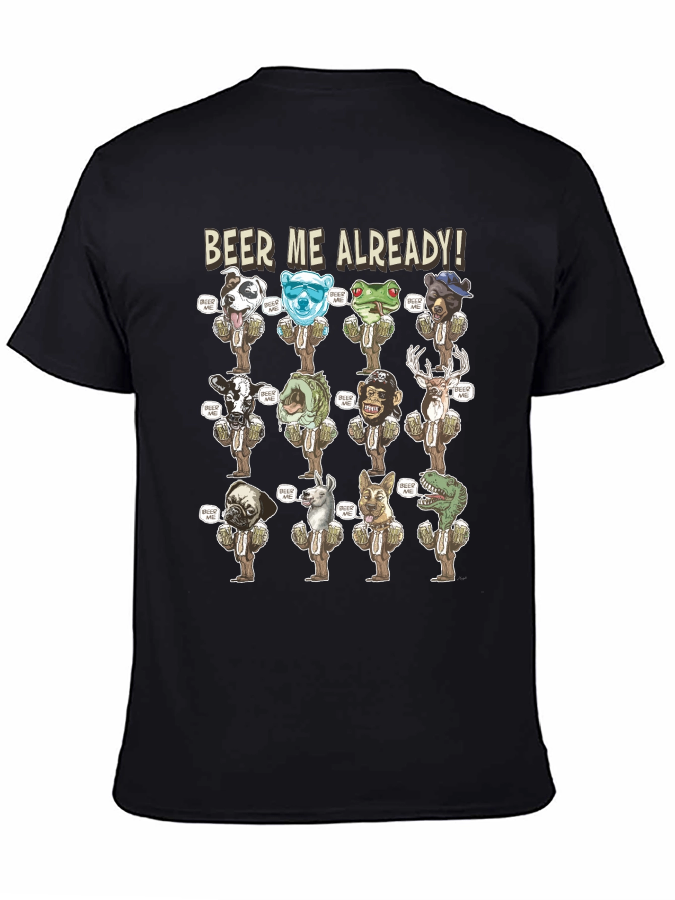 Black Beer Me Already Graphic T-Shirt view 4