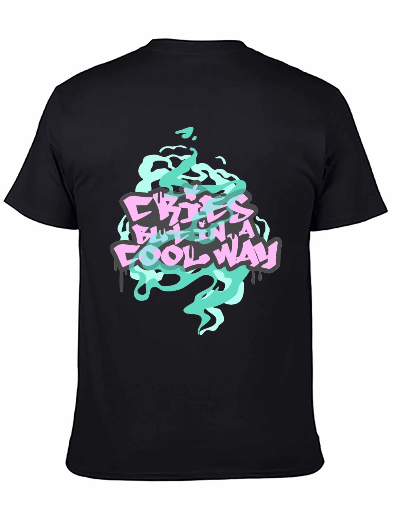 Black Cries But In A Cool Way Graphic Tee view 4