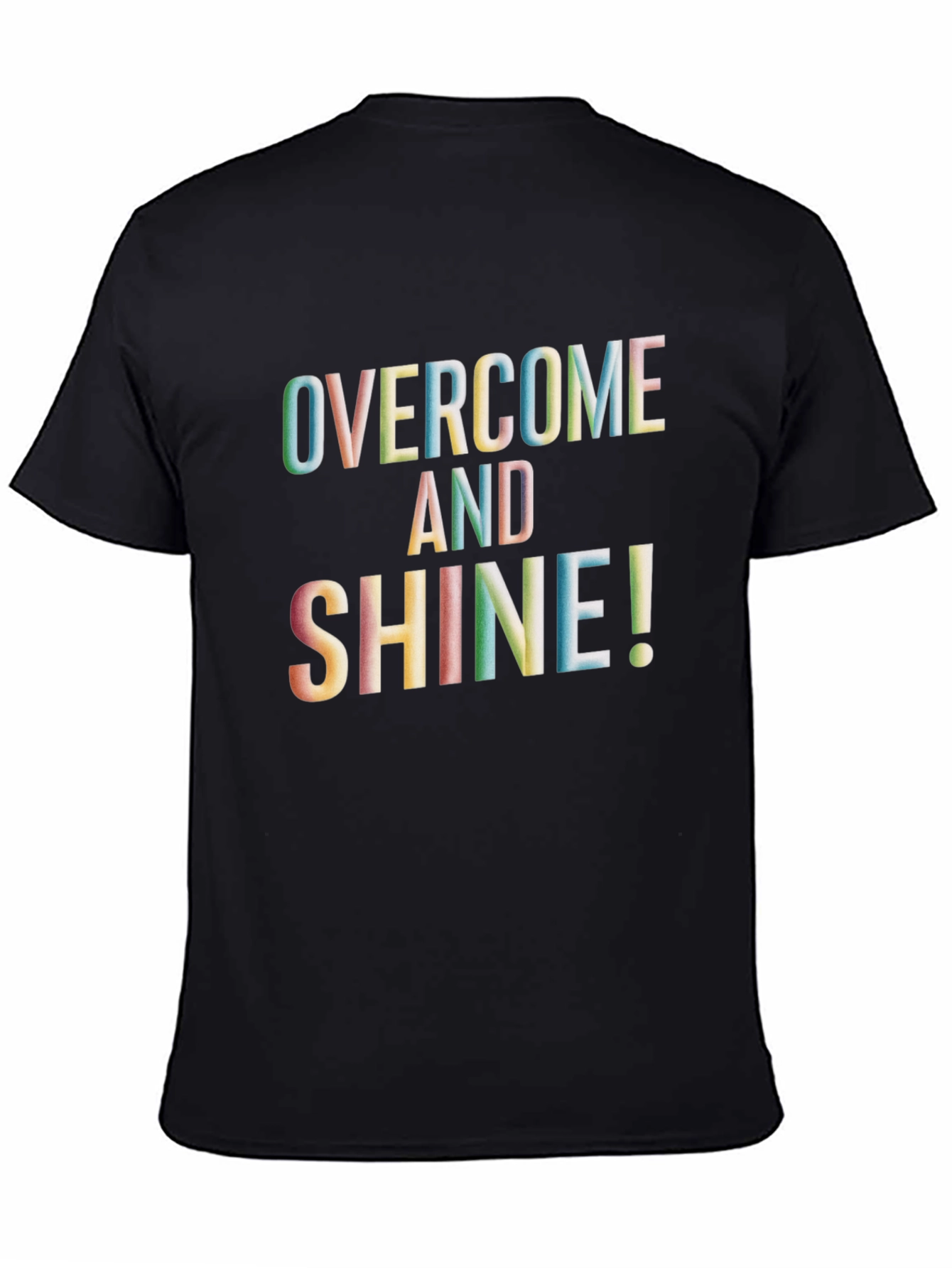 Black Overcome and Shine Graphic Tee - Men's Black T-Shirt view 4