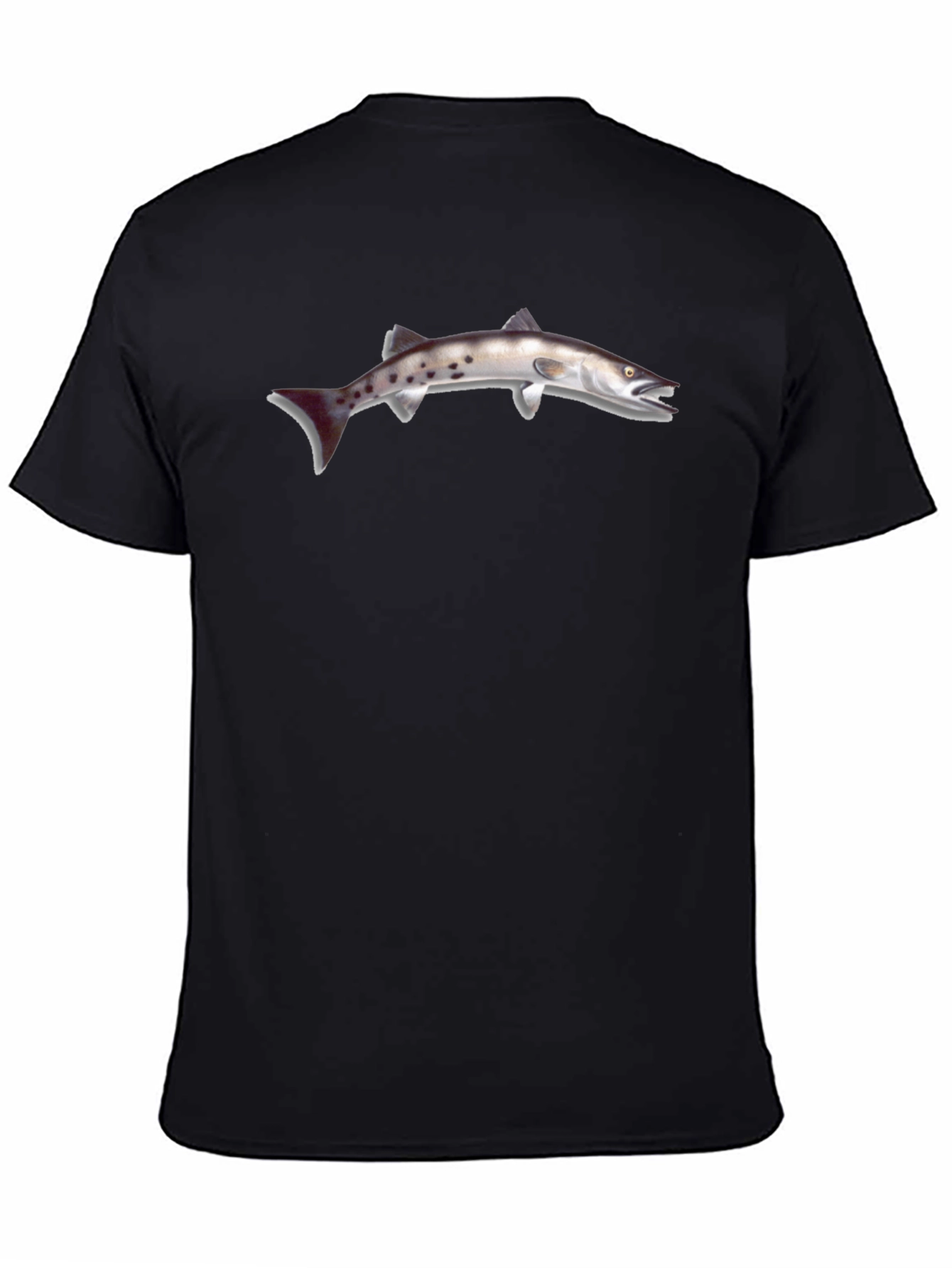 Black Barracuda Graphic T-Shirt - Black, Short Sleeve view 4