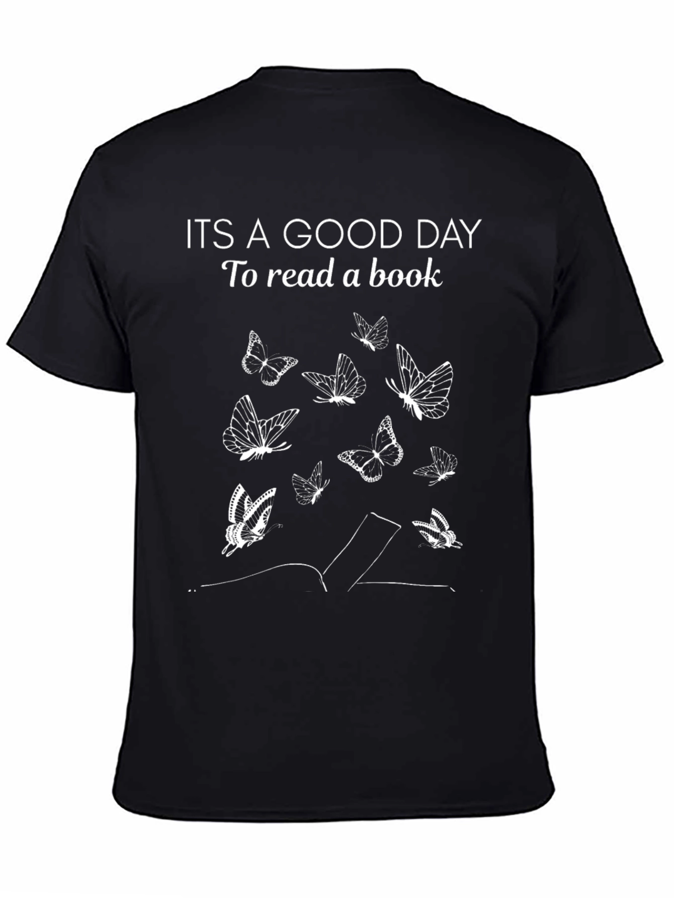 Black It's A Good Day To Read A Book Tee view 4