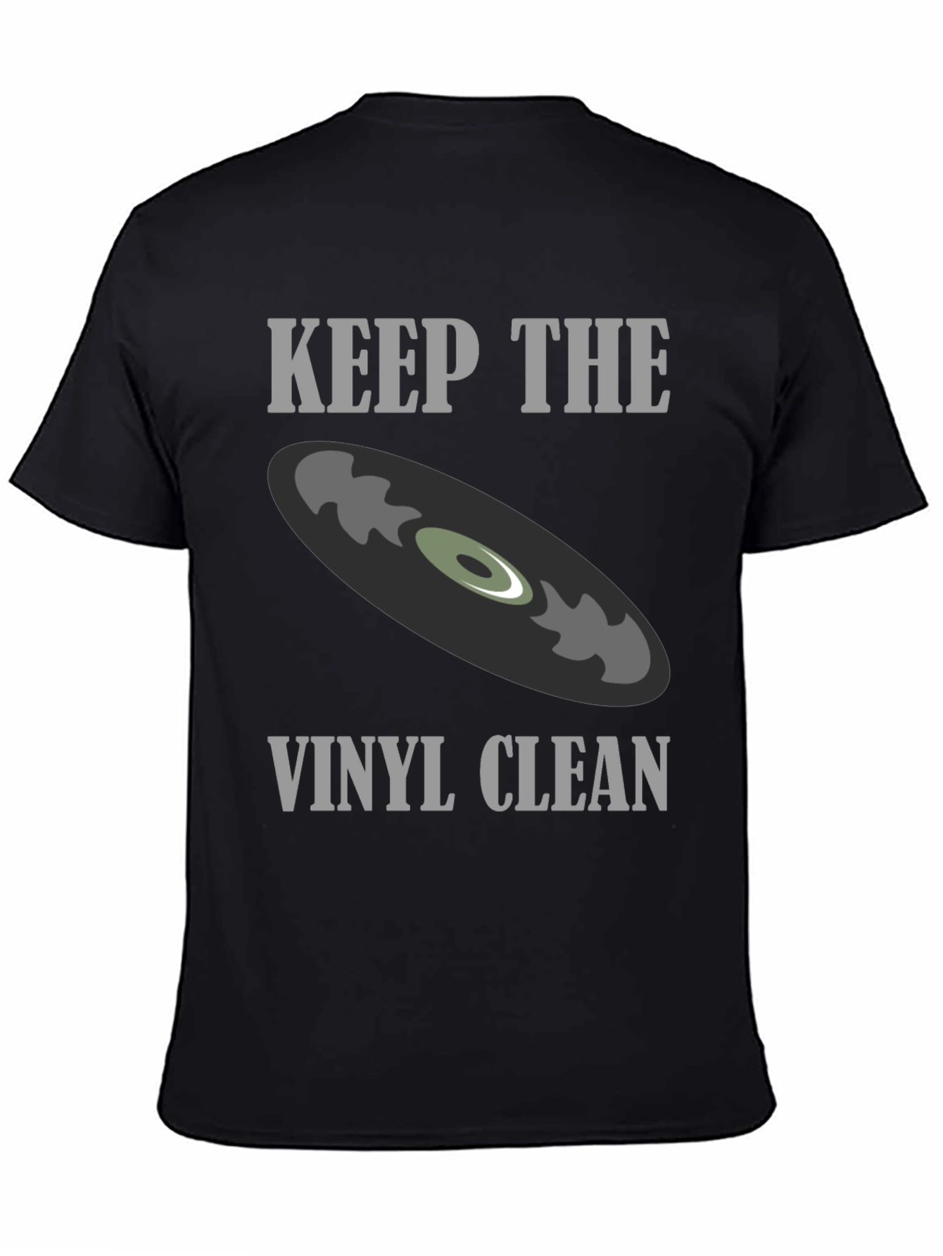 Black Keep The Vinyl Clean Graphic Tee view 4