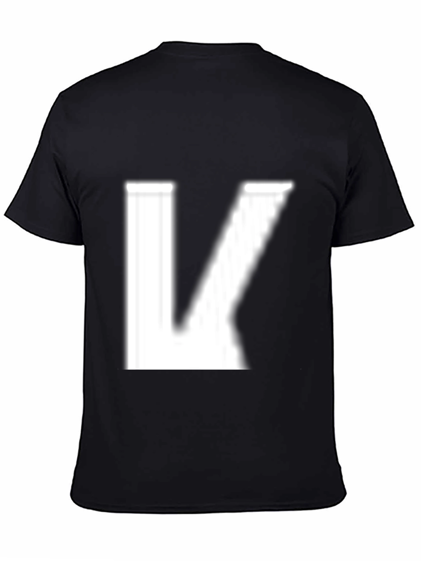 Black Letter K Graphic Print Tee - Modern Style view 4