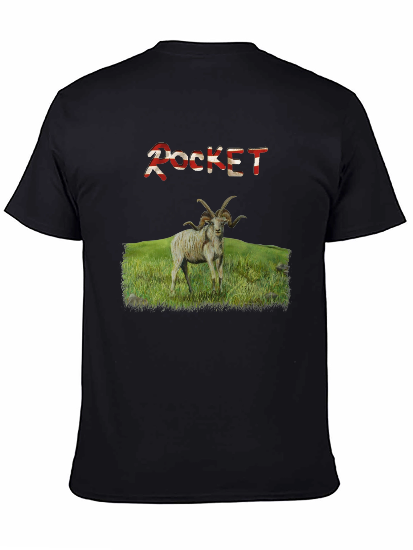 Black Rocket Ram Graphic T-Shirt - Premium Cotton Blend view 4