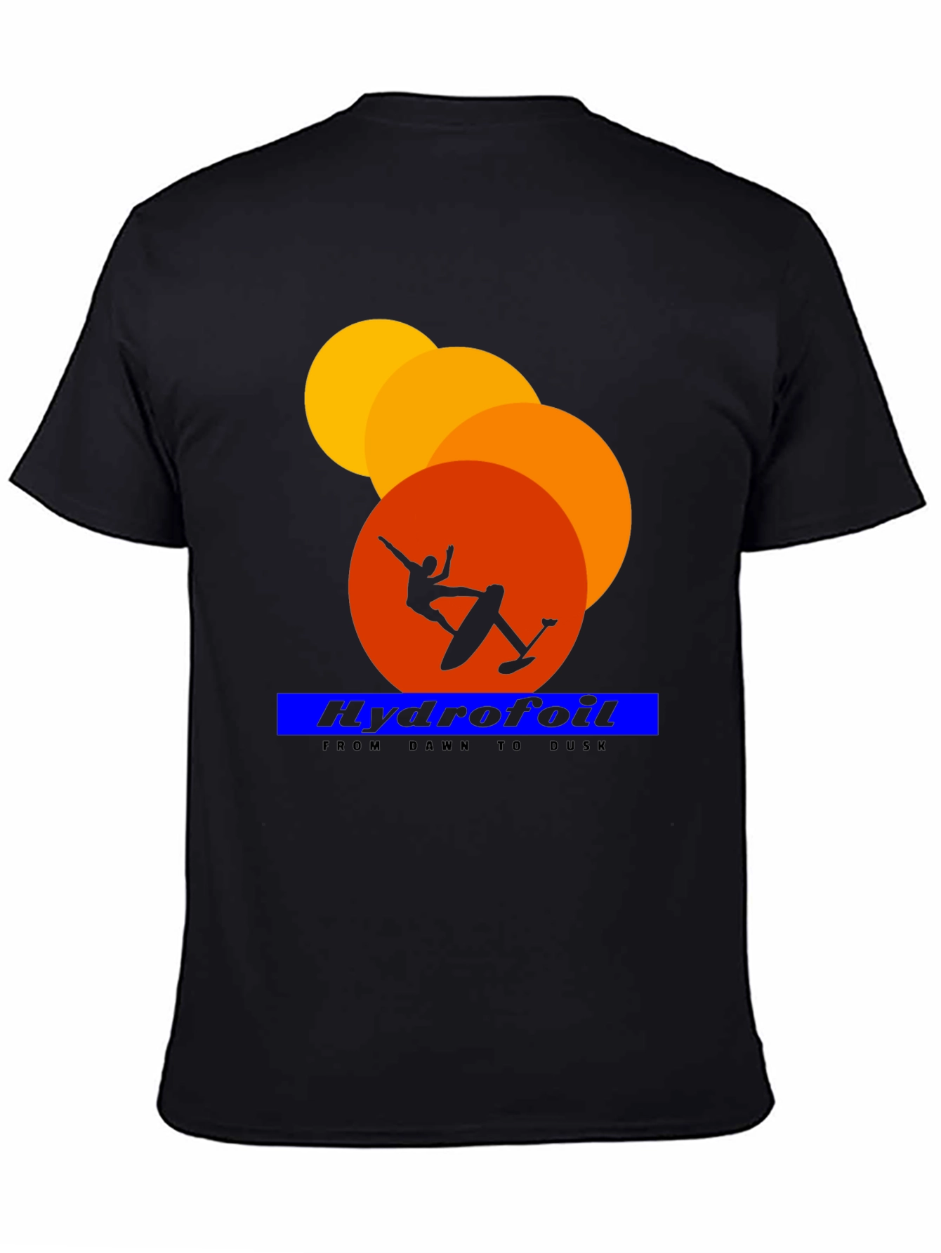 Black Hydrofoil T-Shirt - Dawn to Dusk Surf Style view 4