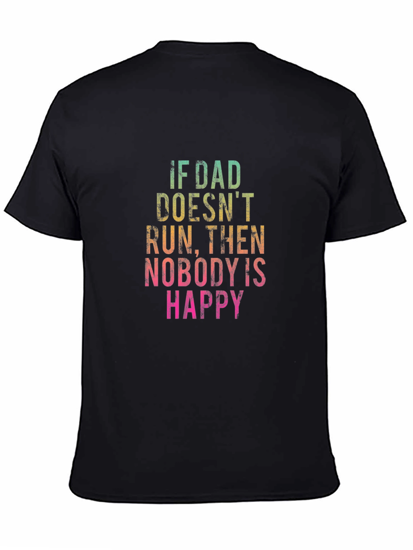 Black Funny Dad Running T-Shirt view 4