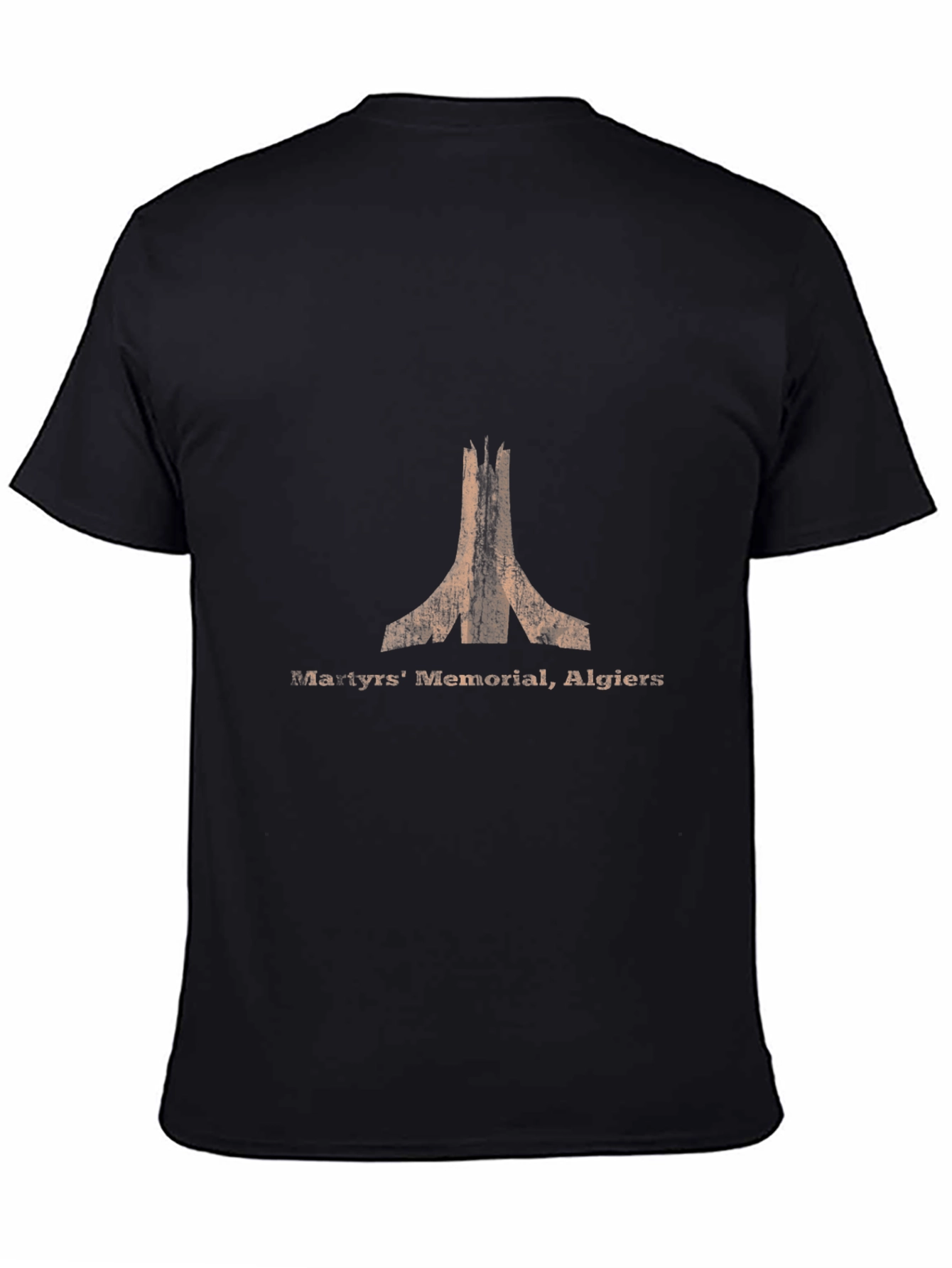Black Martyrs' Memorial Algiers T-Shirt - Vintage Black Cotton Tee view 4