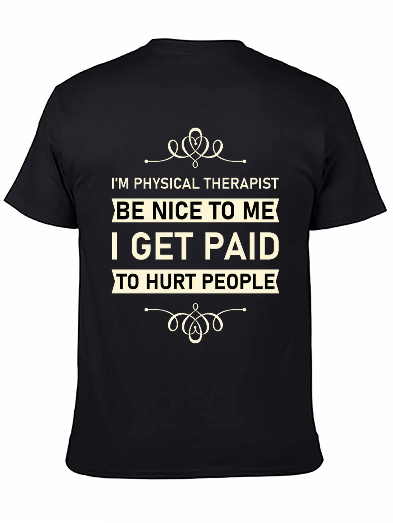 Black Physical Therapist Funny T-Shirt view 4