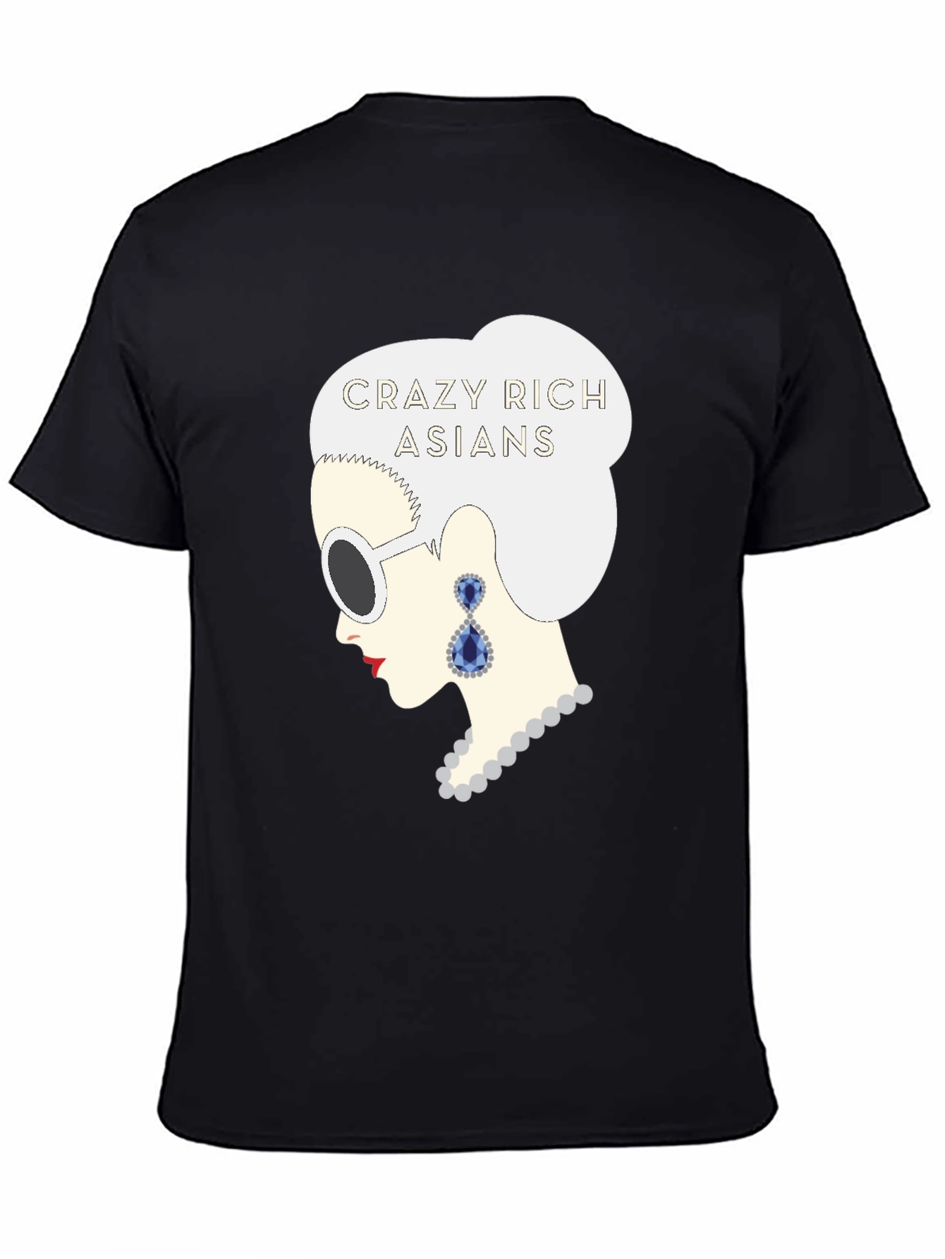 Black Crazy Rich Asians T-Shirt - Fashionable Graphic Tee view 4
