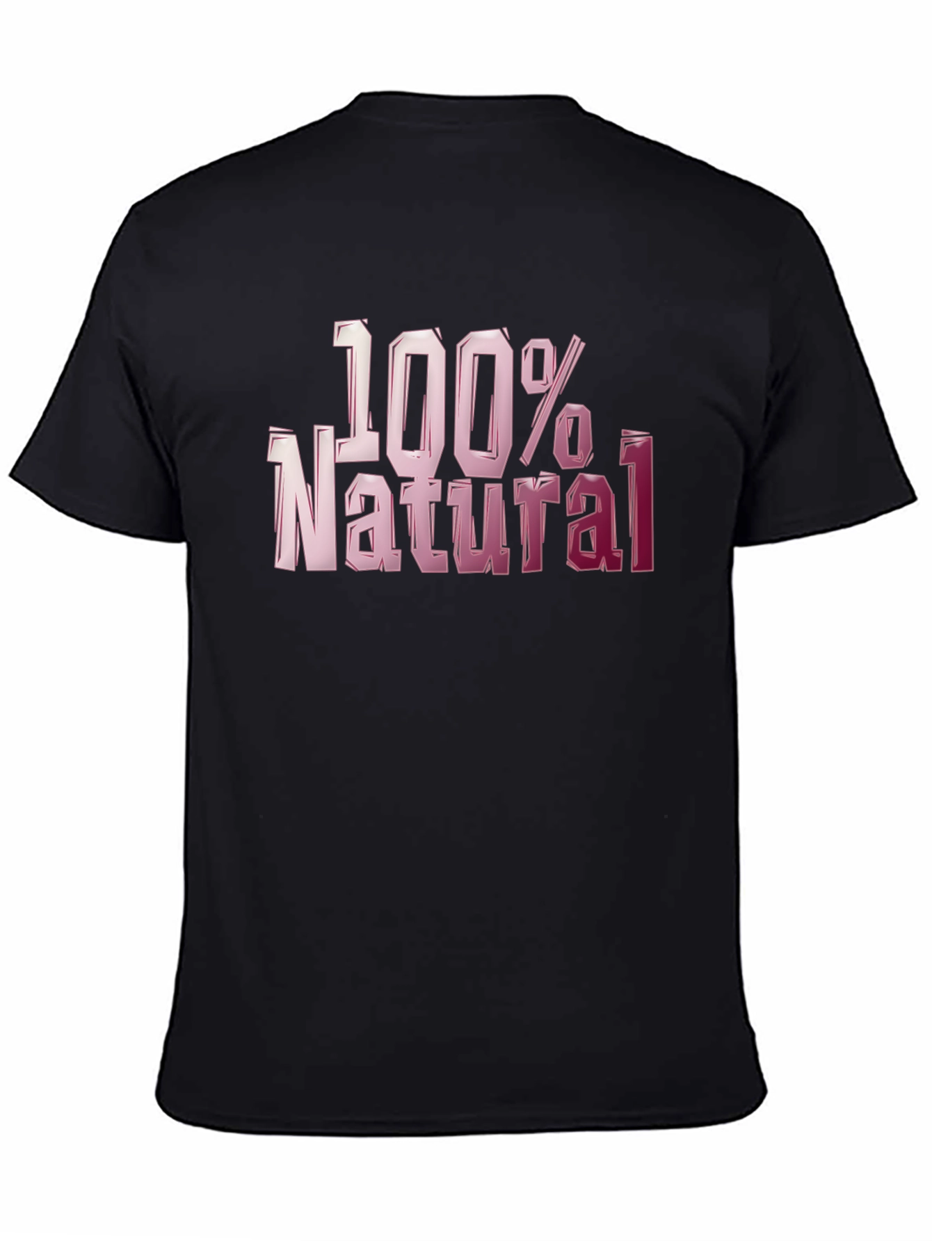 Black 100% Natural Graphic T-Shirt - Bold Style view 4